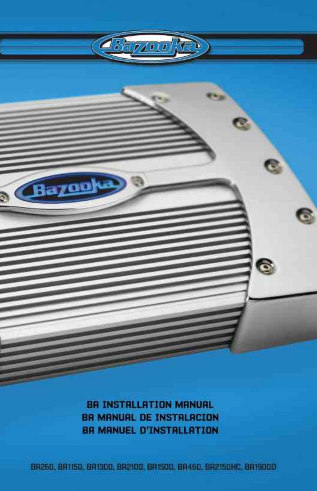 Bazooka BA2150HC Car Stereo System User Manual