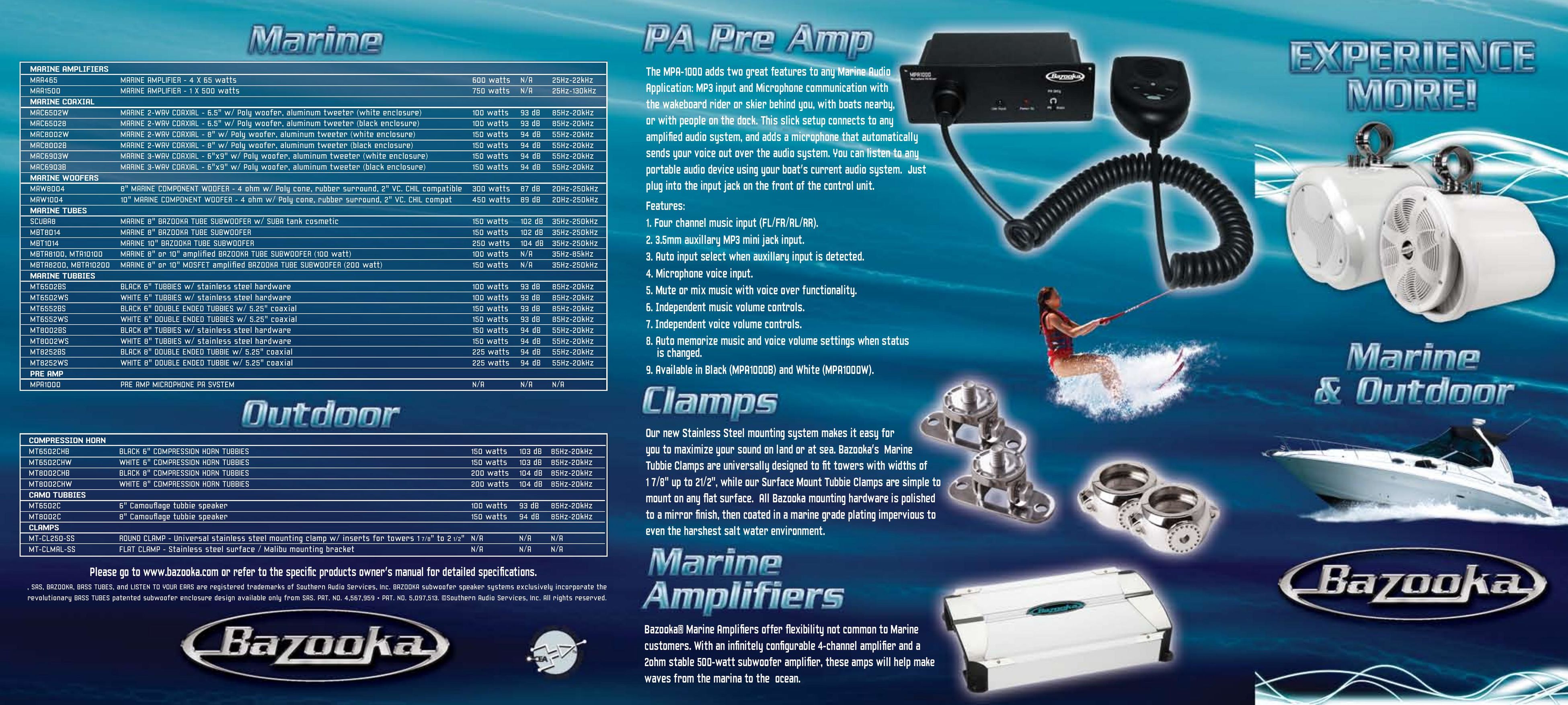 Bazooka MAA1500 Car Stereo System User Manual