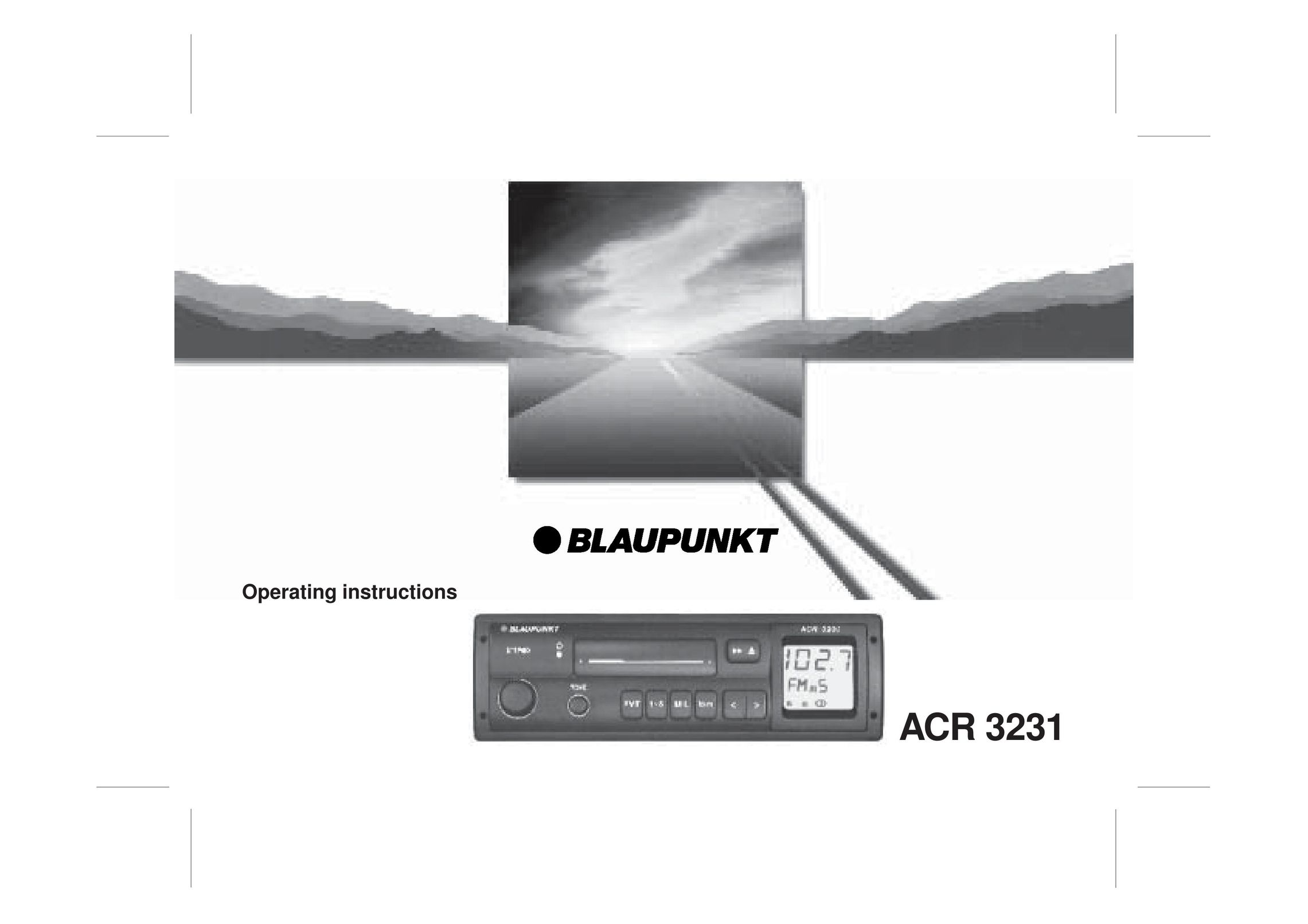 Blaupunkt ACR 3231 Car Stereo System User Manual