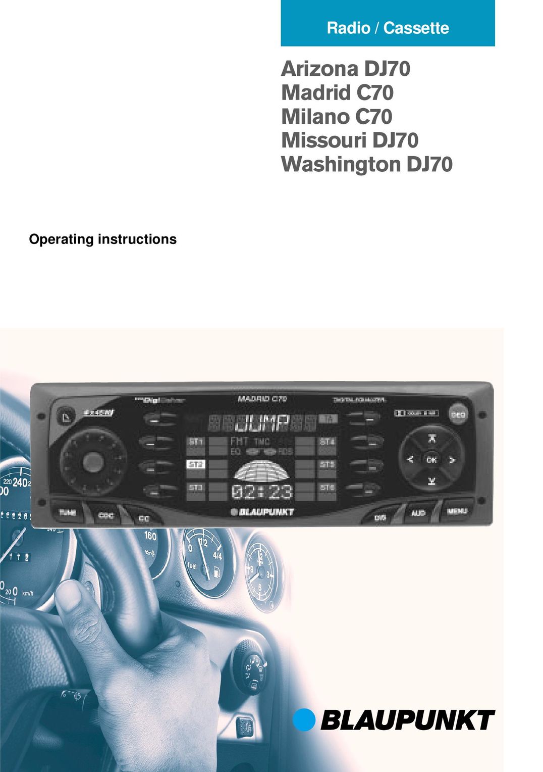 Blaupunkt Arizona DJ70 Car Stereo System User Manual