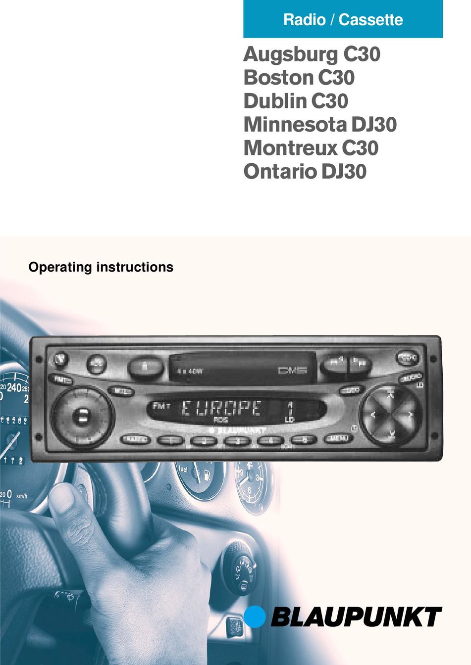 Blaupunkt AUGSBURG C30 Car Stereo System User Manual