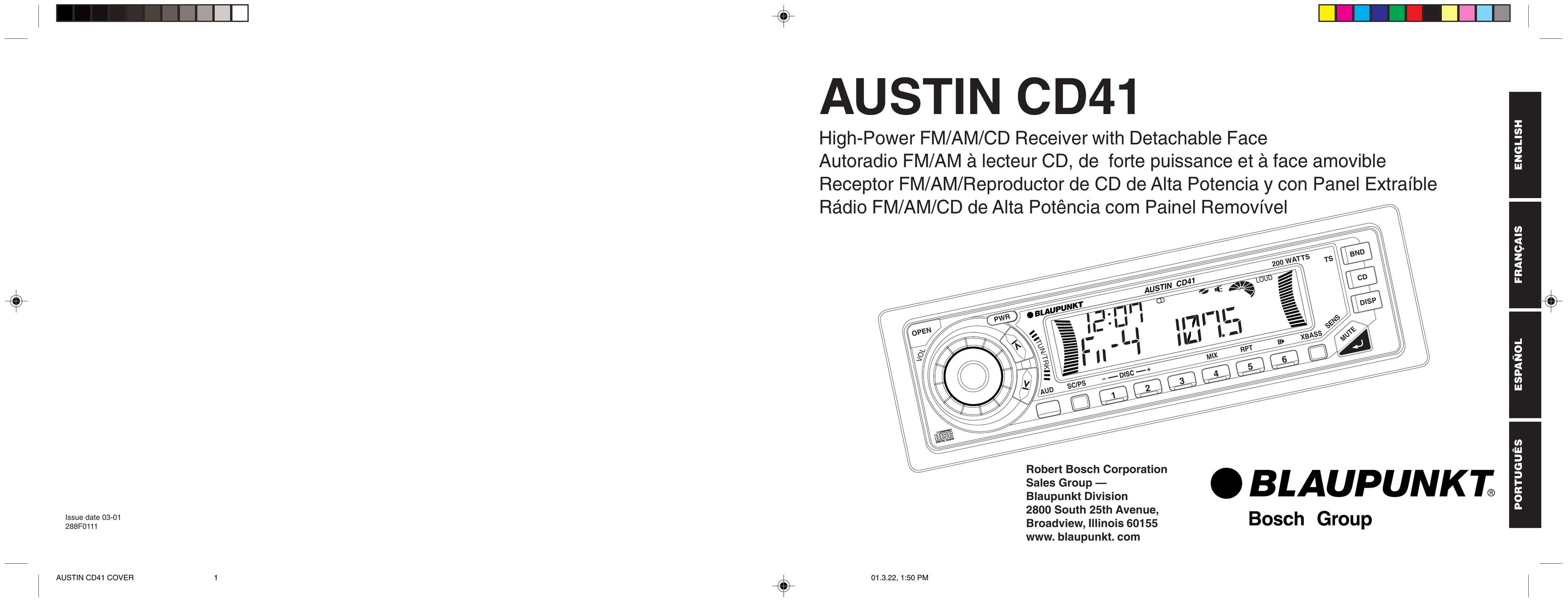 Blaupunkt AUSTIN CD41 Car Stereo System User Manual