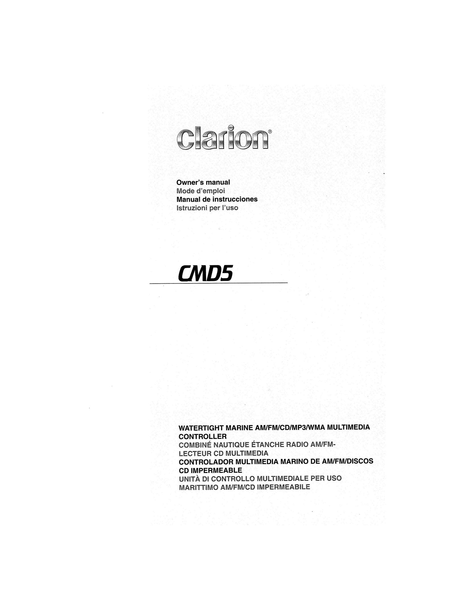 Clarion CMD5 Car Stereo System User Manual