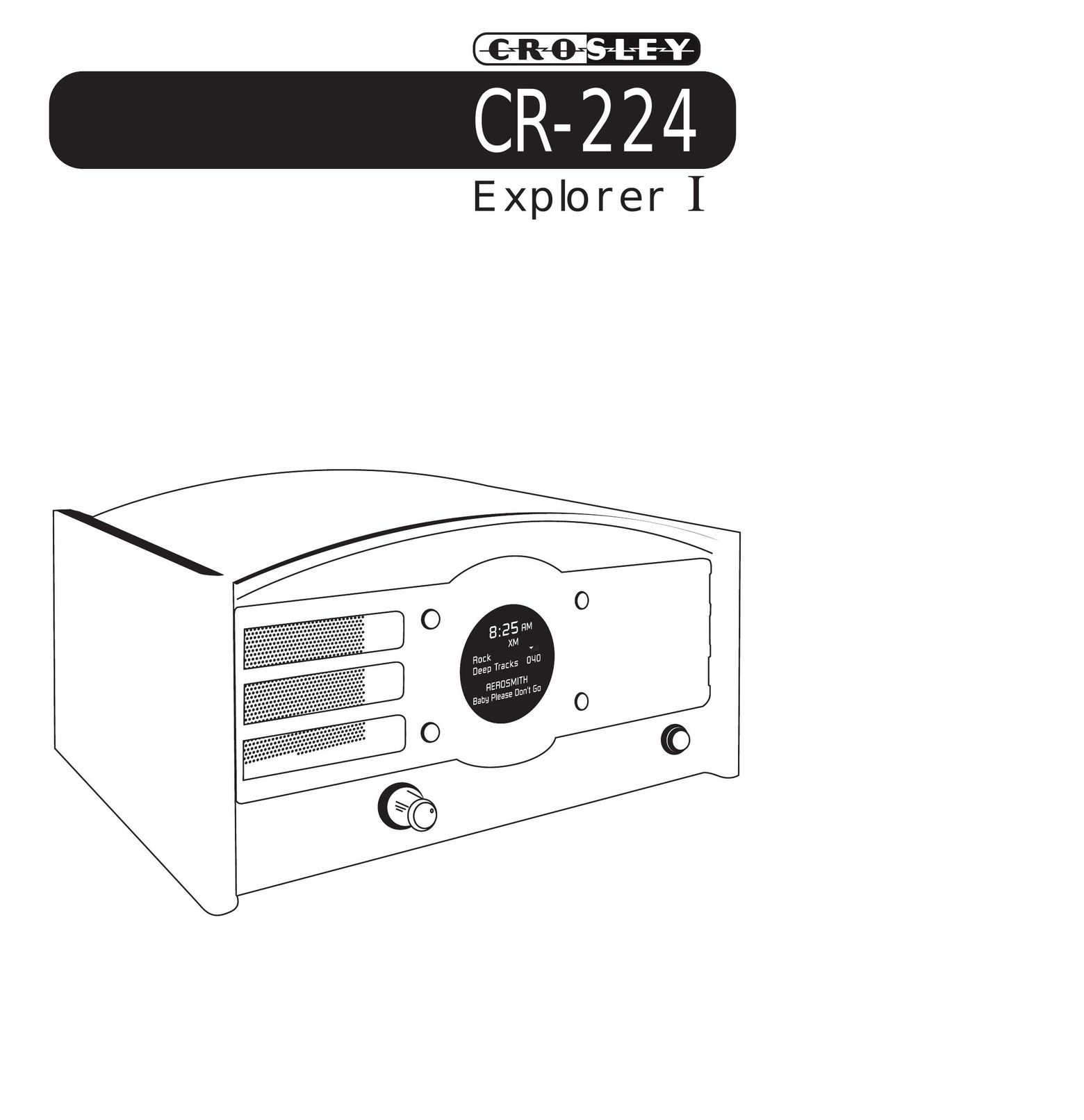 Crosley CR-224 Car Stereo System User Manual