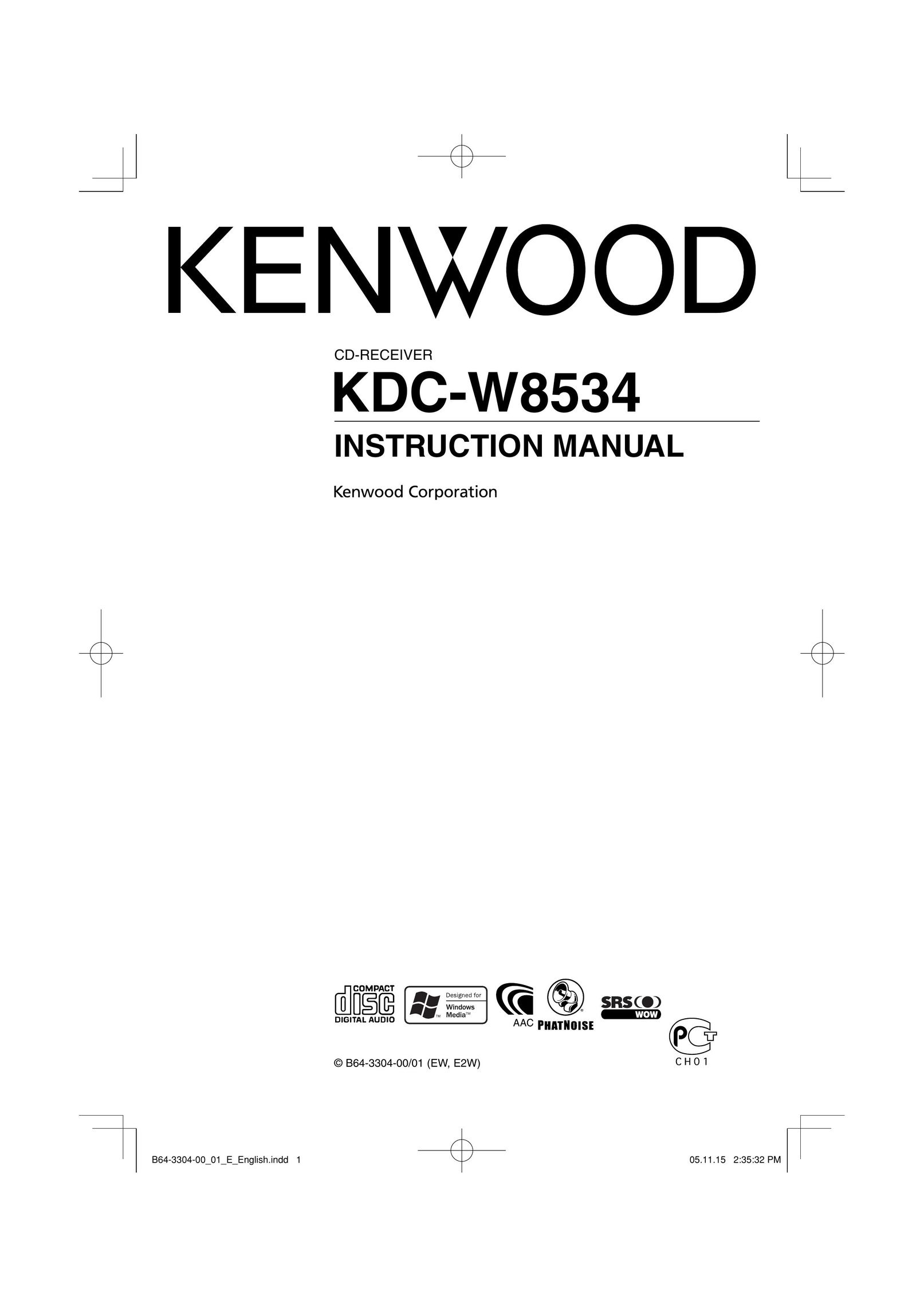 Dolby Laboratories KDC-W8534 Car Stereo System User Manual