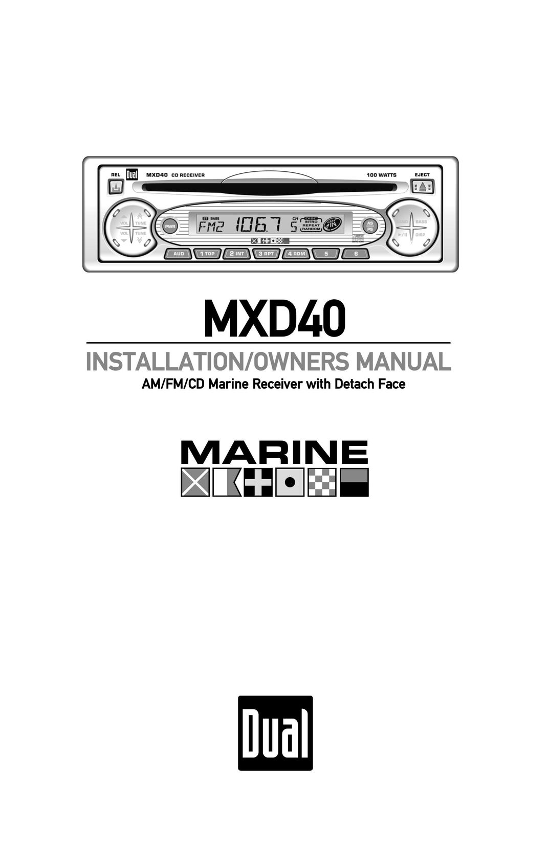 Dual MXD40 Car Stereo System User Manual