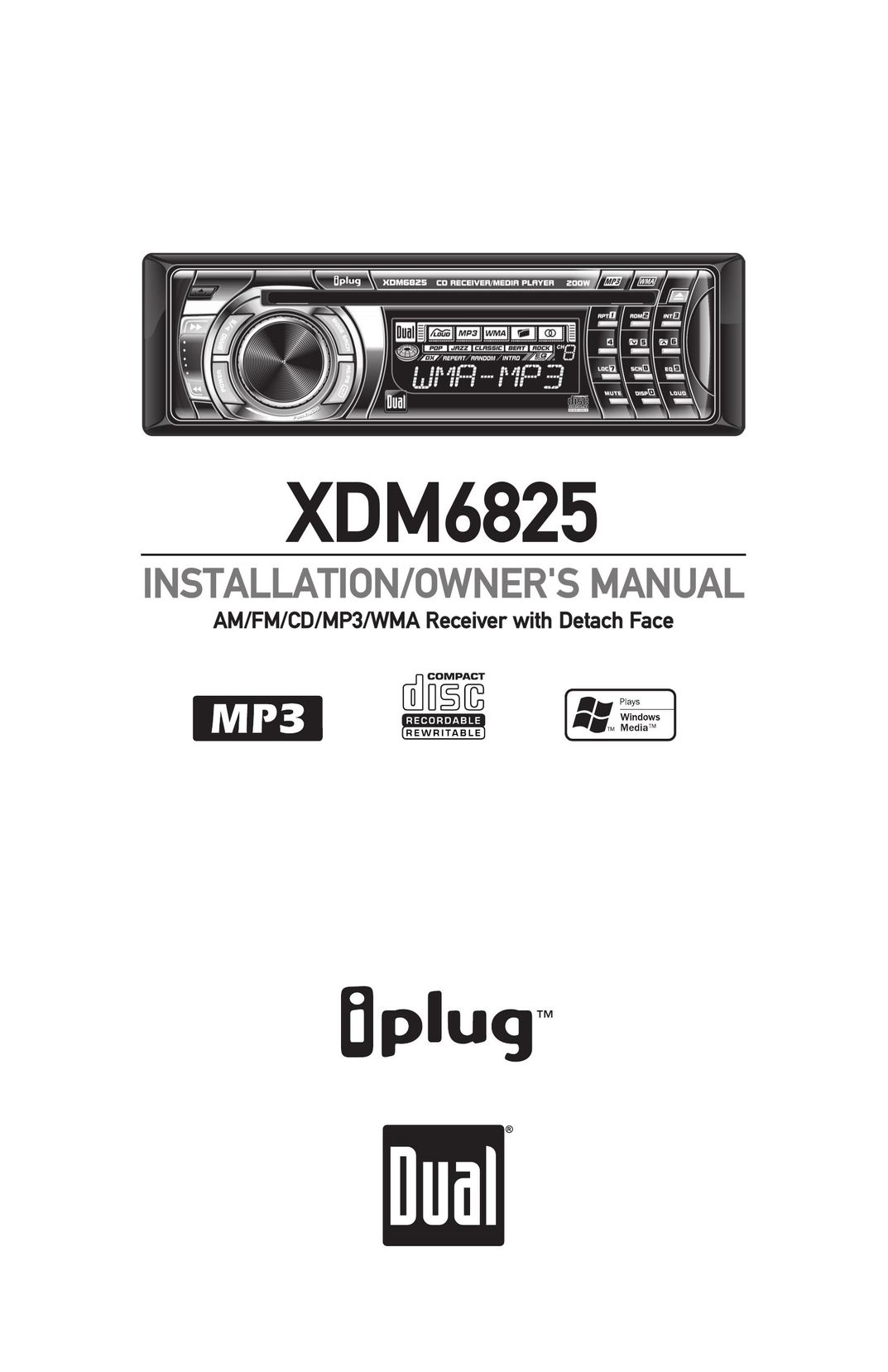 Dual XDM6825 Car Stereo System User Manual