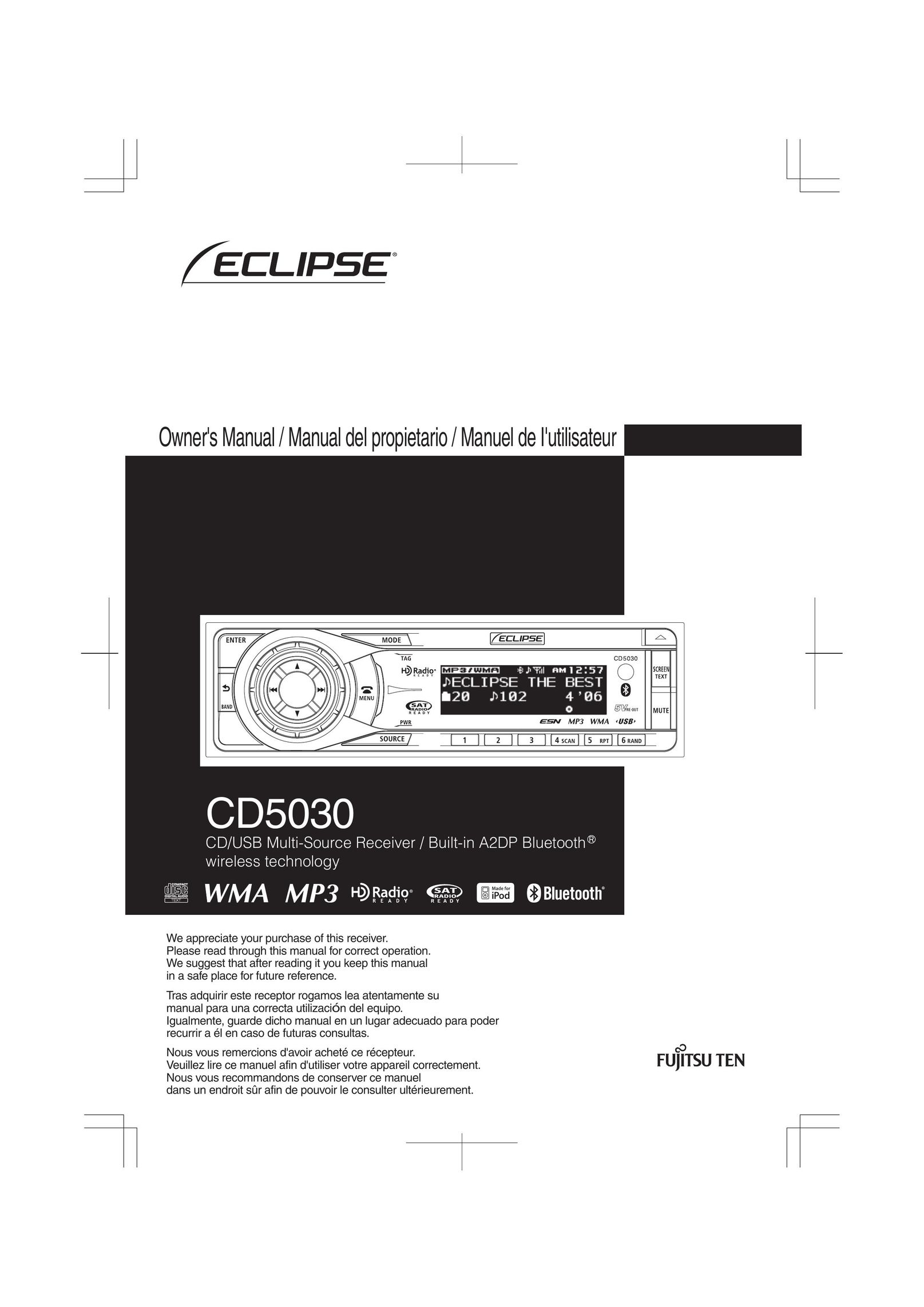 Eclipse - Fujitsu Ten CD5030 Car Stereo System User Manual