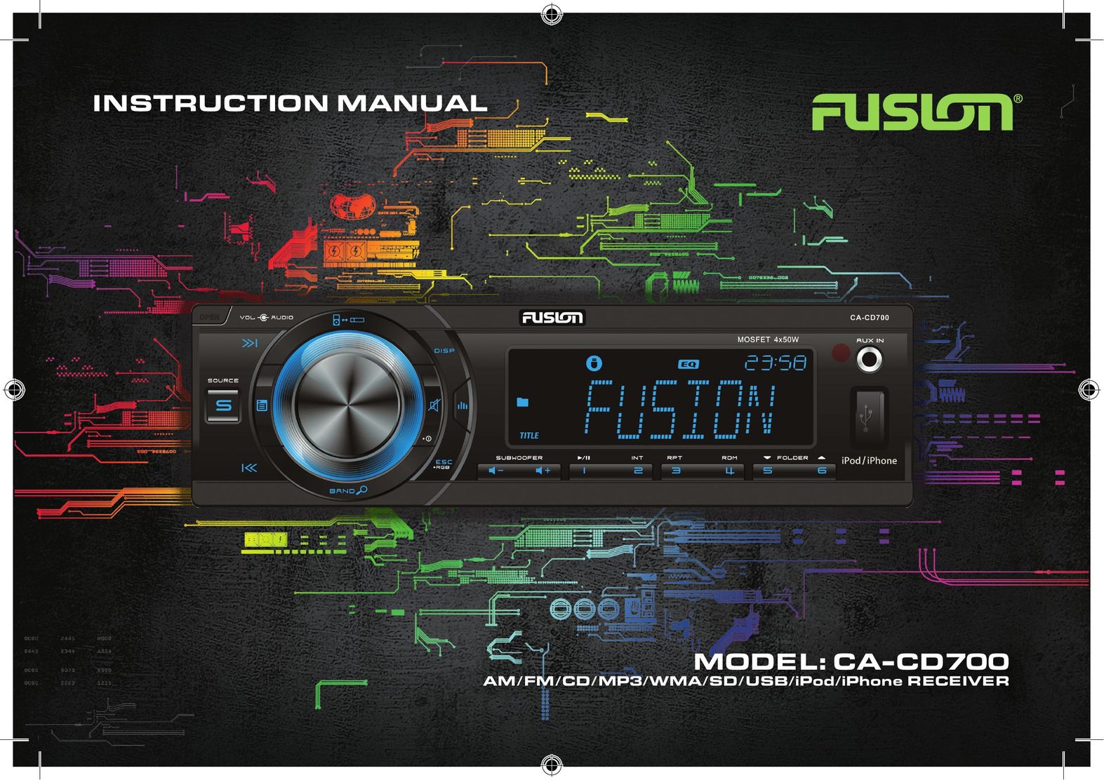 Fusionbrands CA-CD700 Car Stereo System User Manual