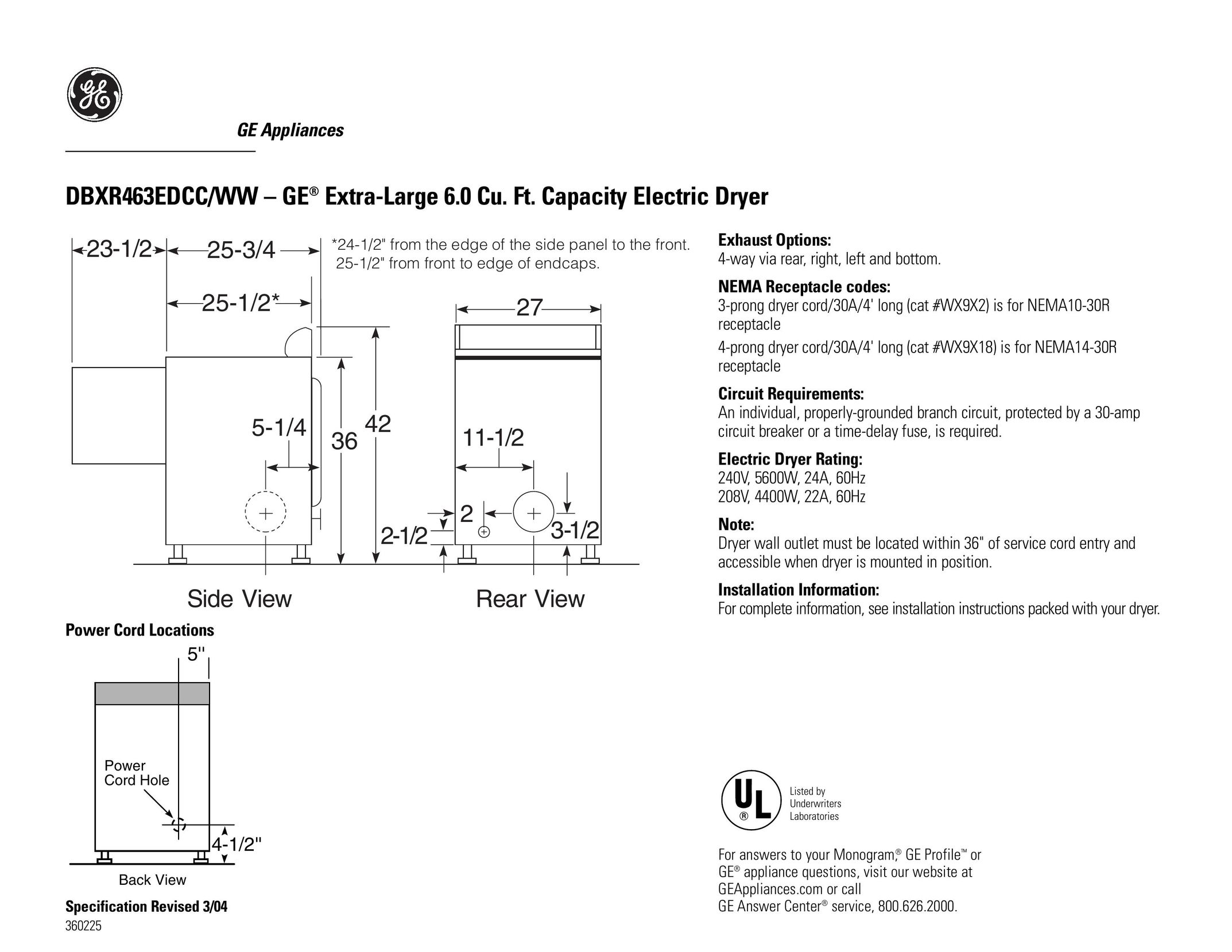 GE DBXR463EDCC/WW Car Stereo System User Manual