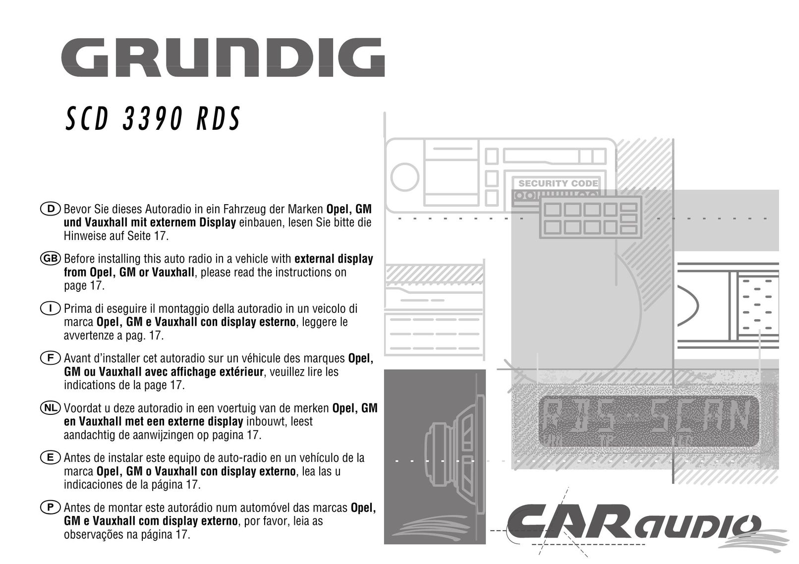 Grundig WKC 3705 RDS Car Stereo System User Manual
