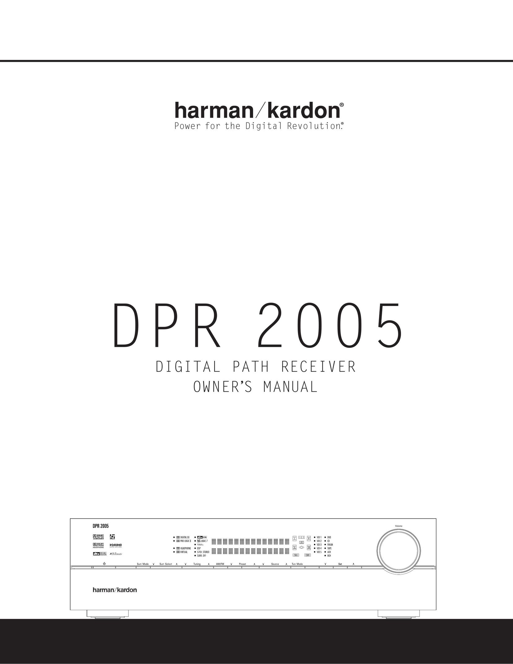 Harman-Kardon DPR 2005 Car Stereo System User Manual