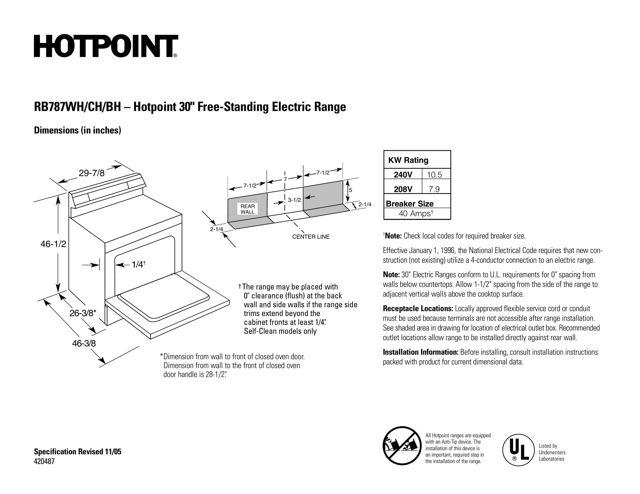Hotpoint RB787WH/CH/BH Car Stereo System User Manual