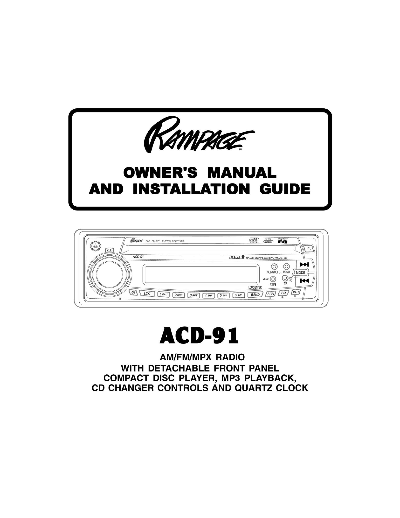 Hyundai ACD-91 Car Stereo System User Manual