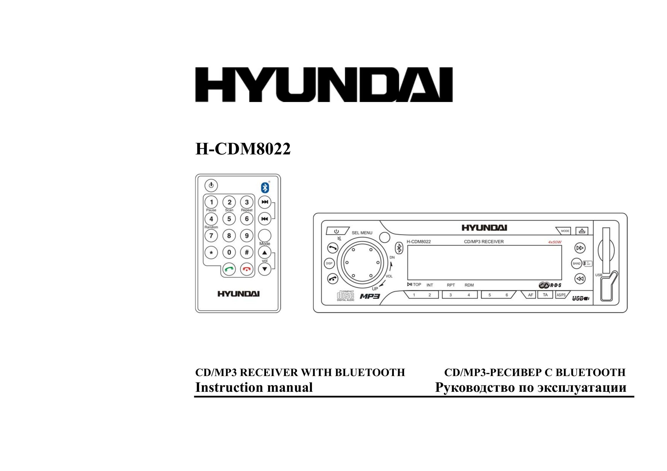Hyundai H-CDM8022 Car Stereo System User Manual
