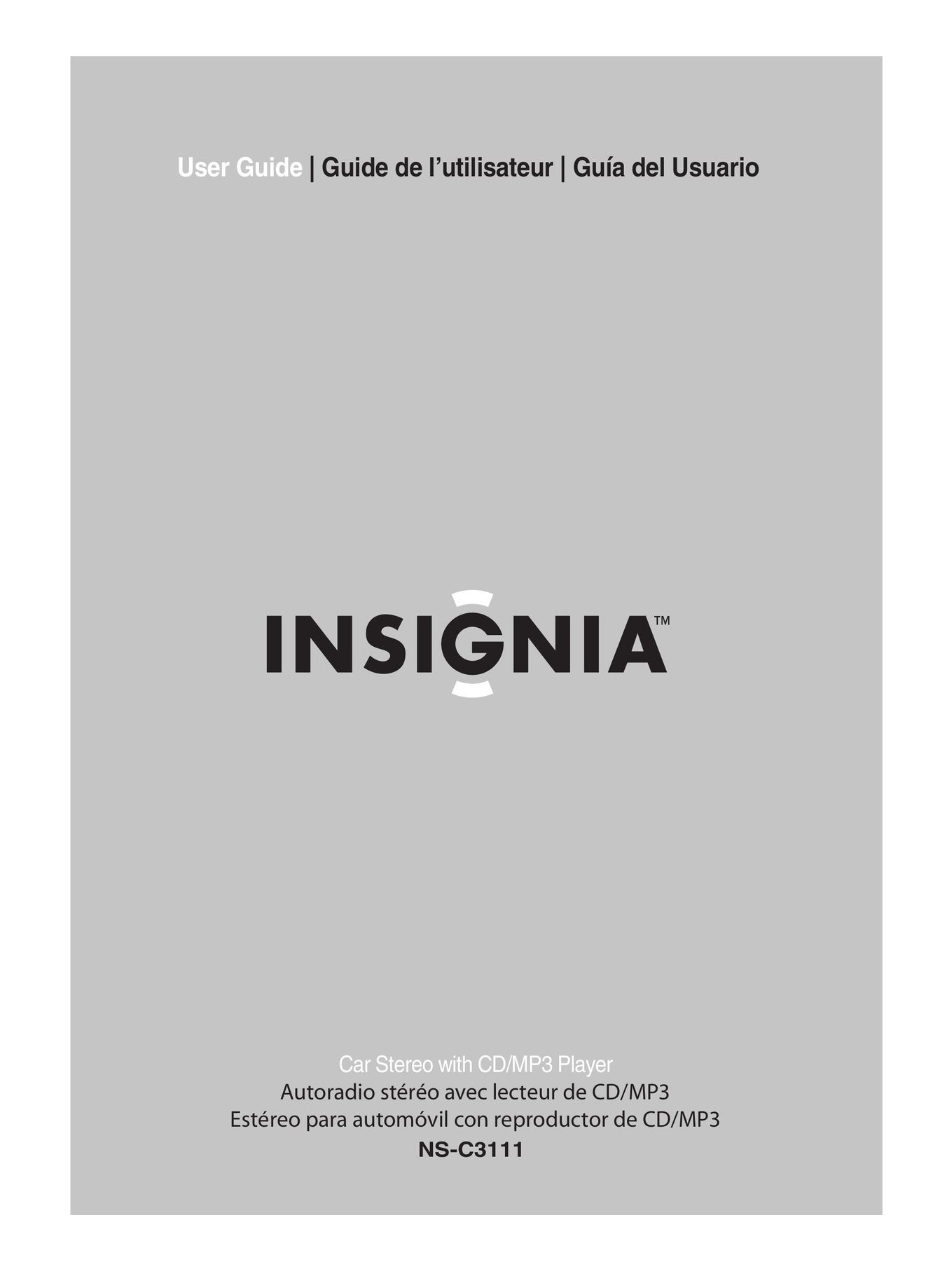 Insignia NS-C3111 Car Stereo System User Manual
