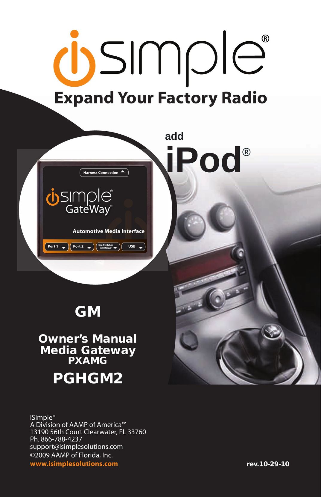 iSimple PGHGM2 Car Stereo System User Manual