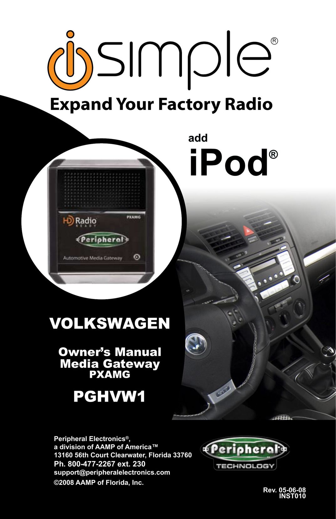 iSimple PGHVW1 Car Stereo System User Manual