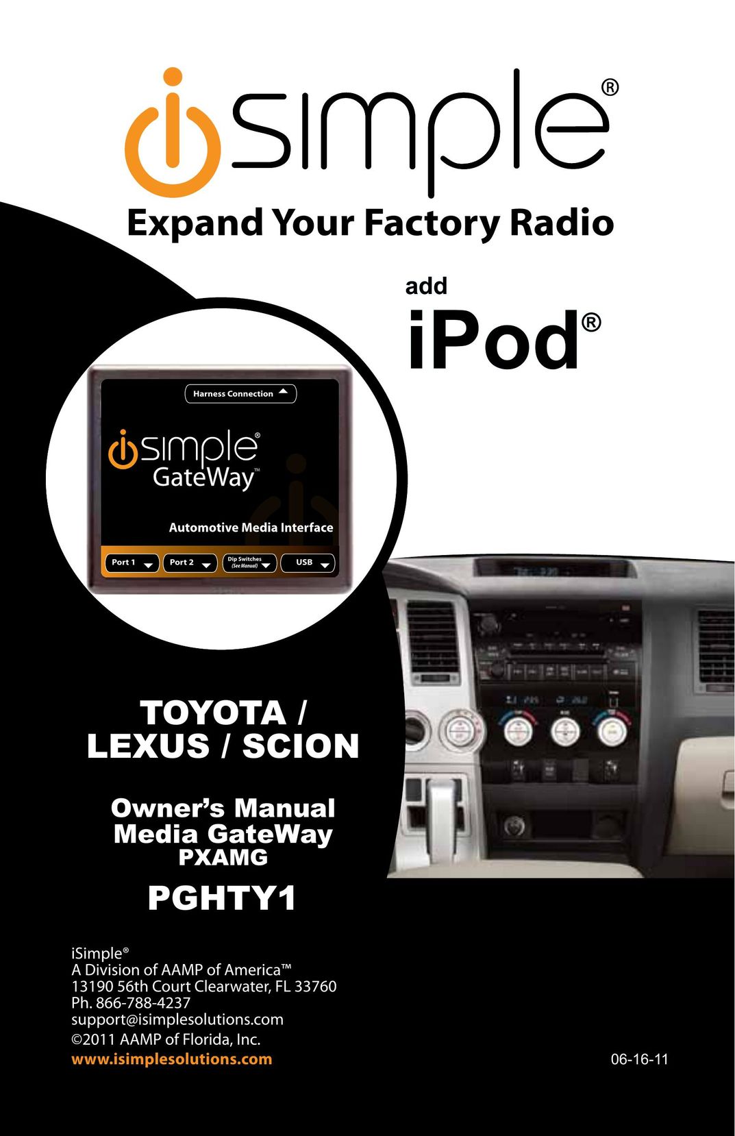 iSimple PXAMG Car Stereo System User Manual