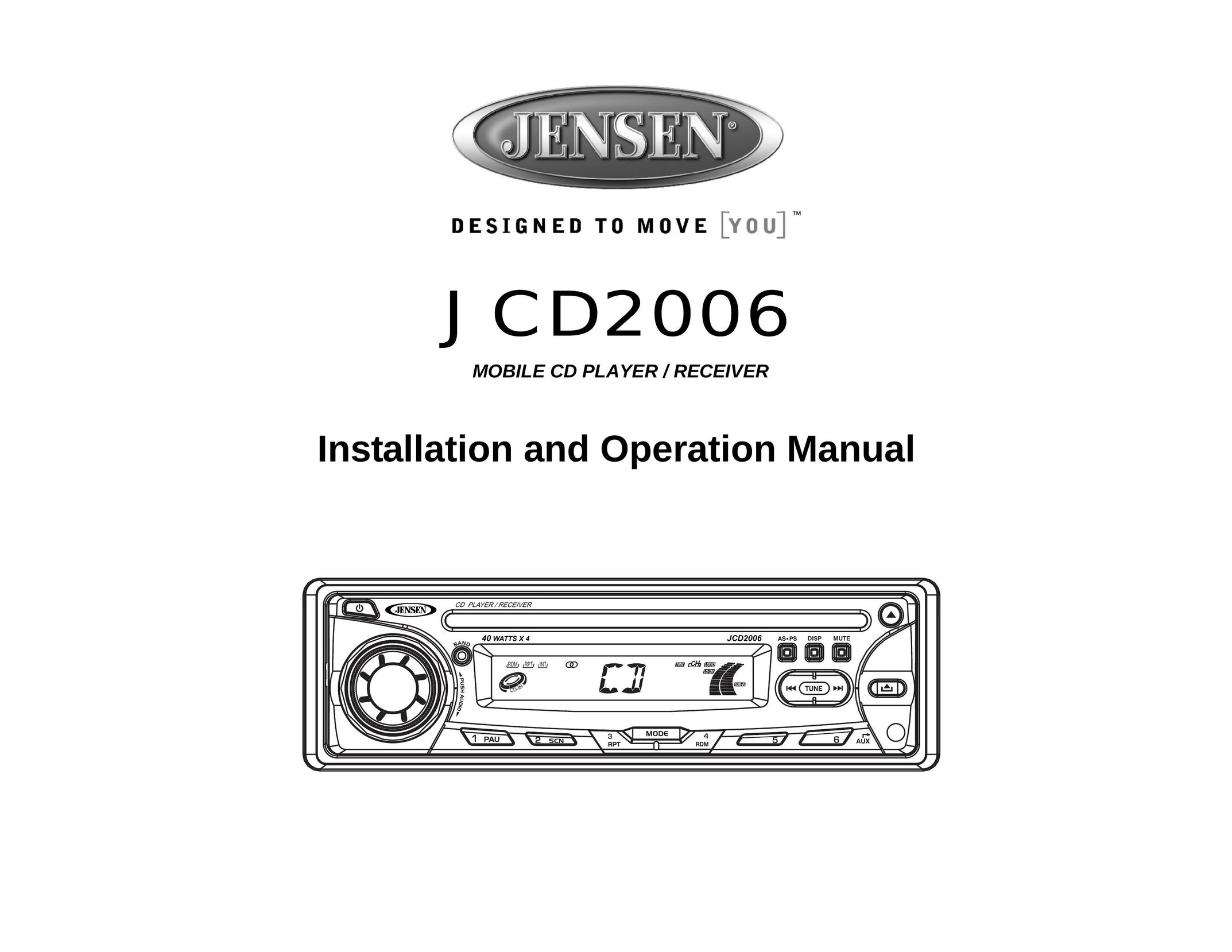 Jensen Tools JCD2006 Car Stereo System User Manual