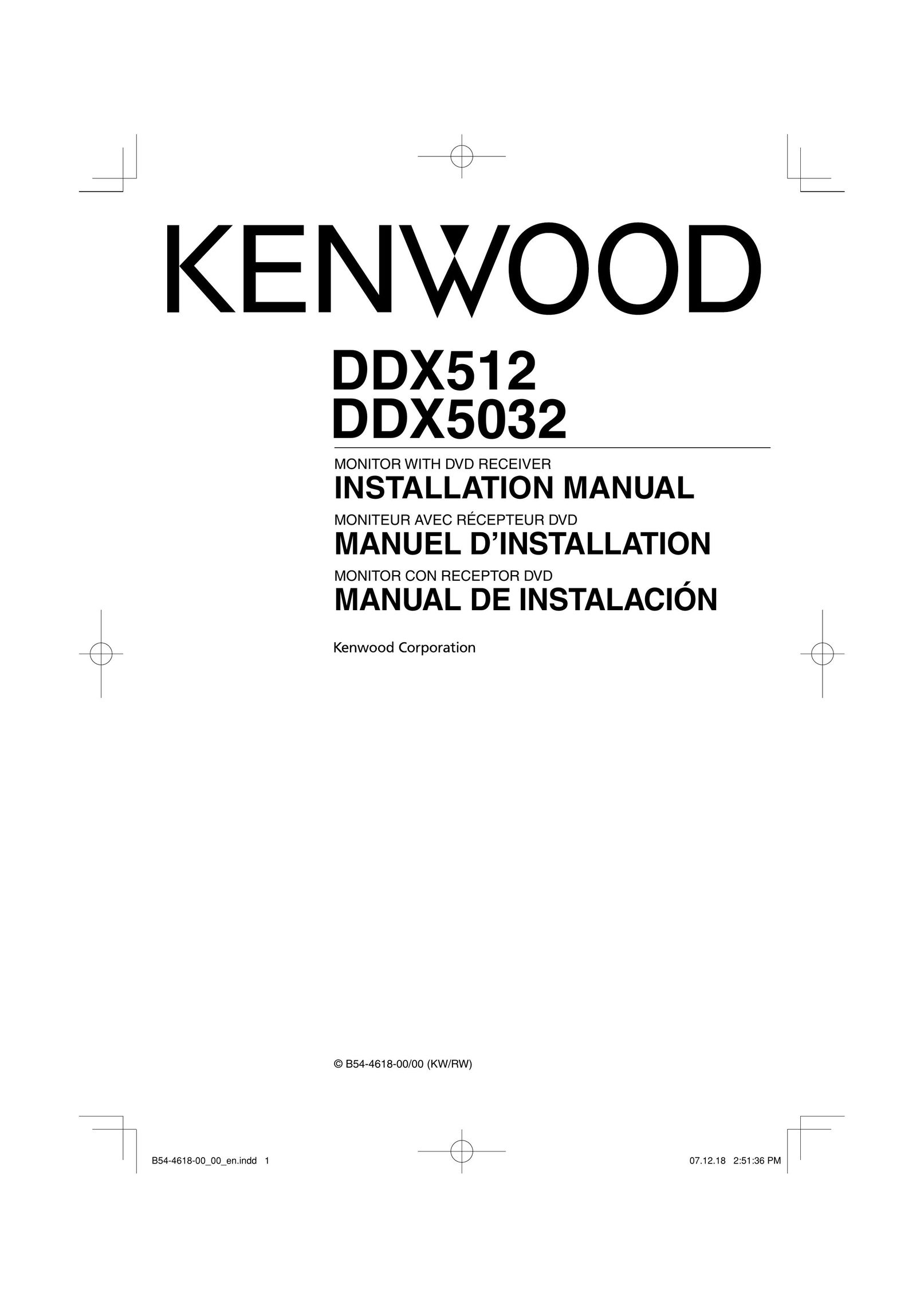 Kenwood DDX-512 Car Stereo System User Manual