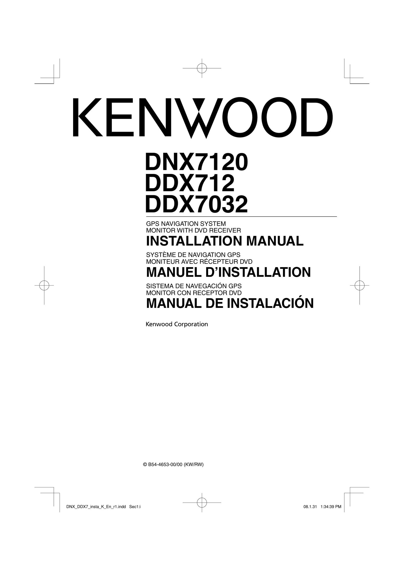 Kenwood DNX7120 Car Stereo System User Manual