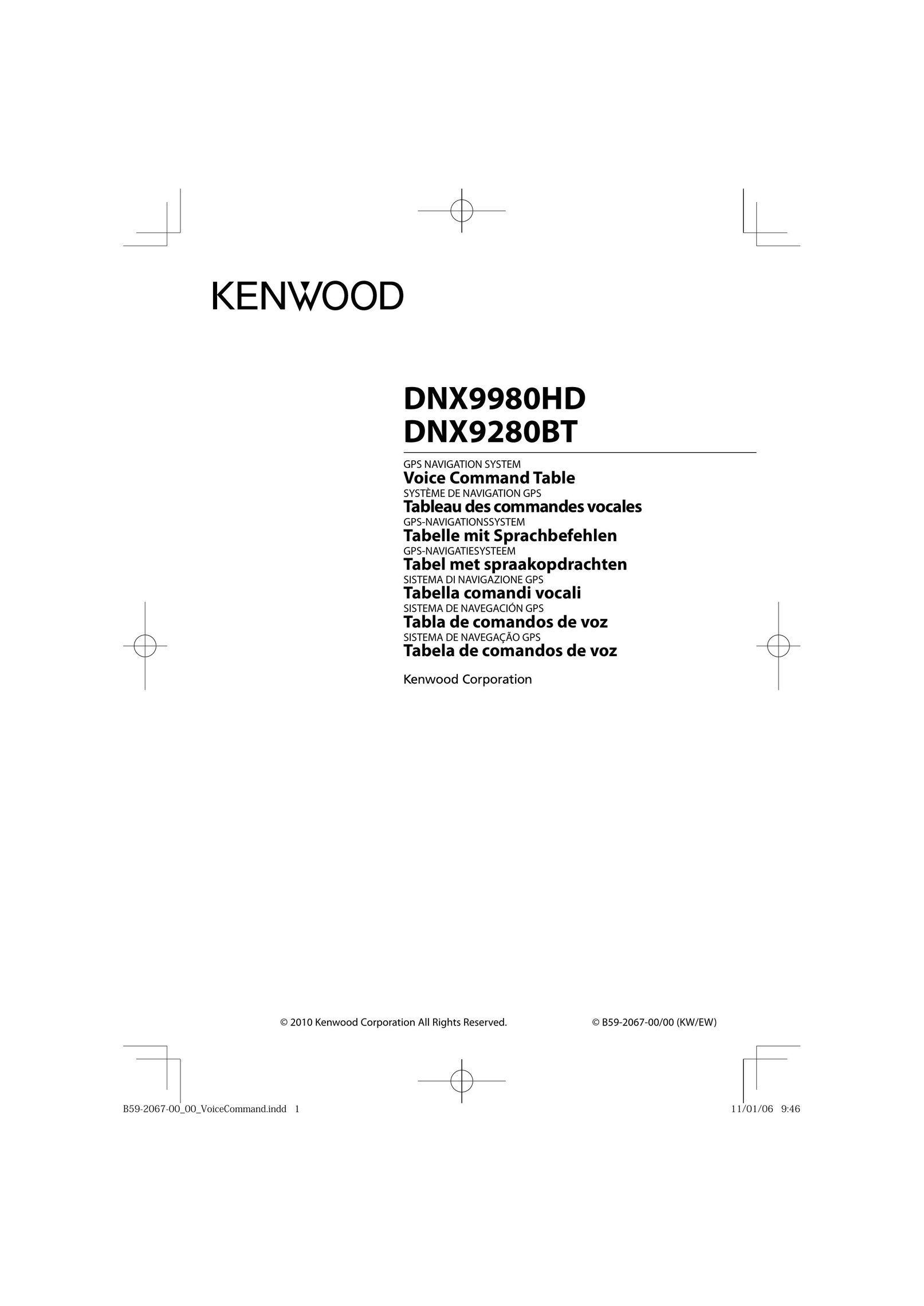 Kenwood DNX9280BT Car Stereo System User Manual