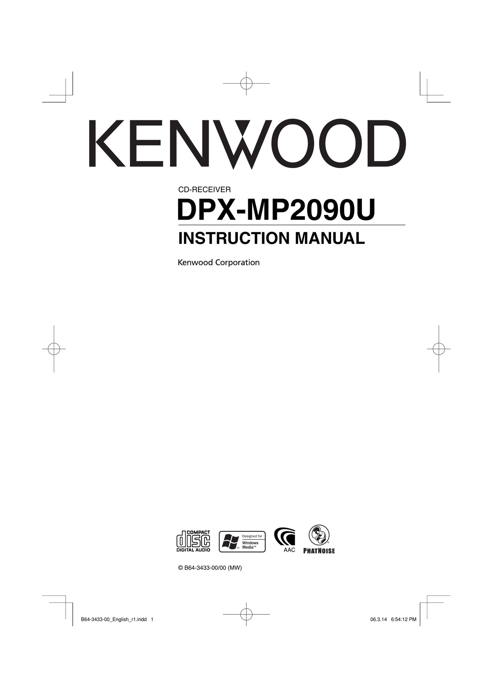Kenwood DPX-MP2090U Car Stereo System User Manual