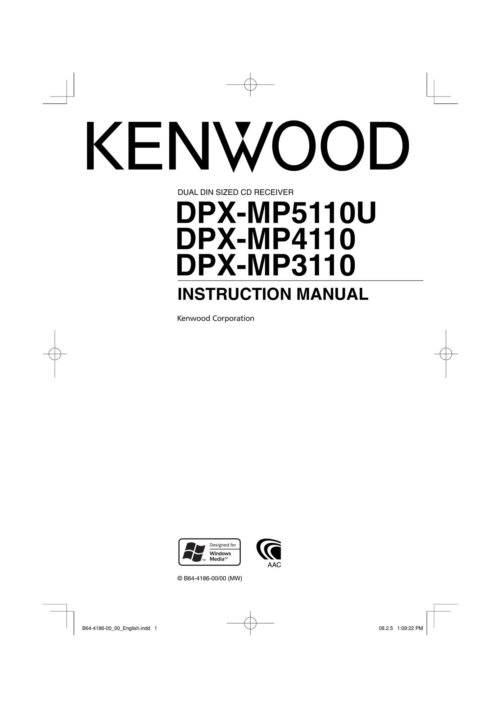 Kenwood DPX-MP3110 Car Stereo System User Manual