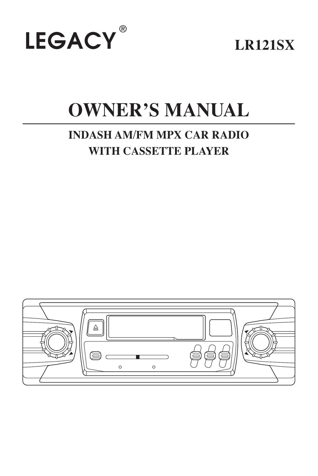 Legacy Car Audio LR121SX Car Stereo System User Manual