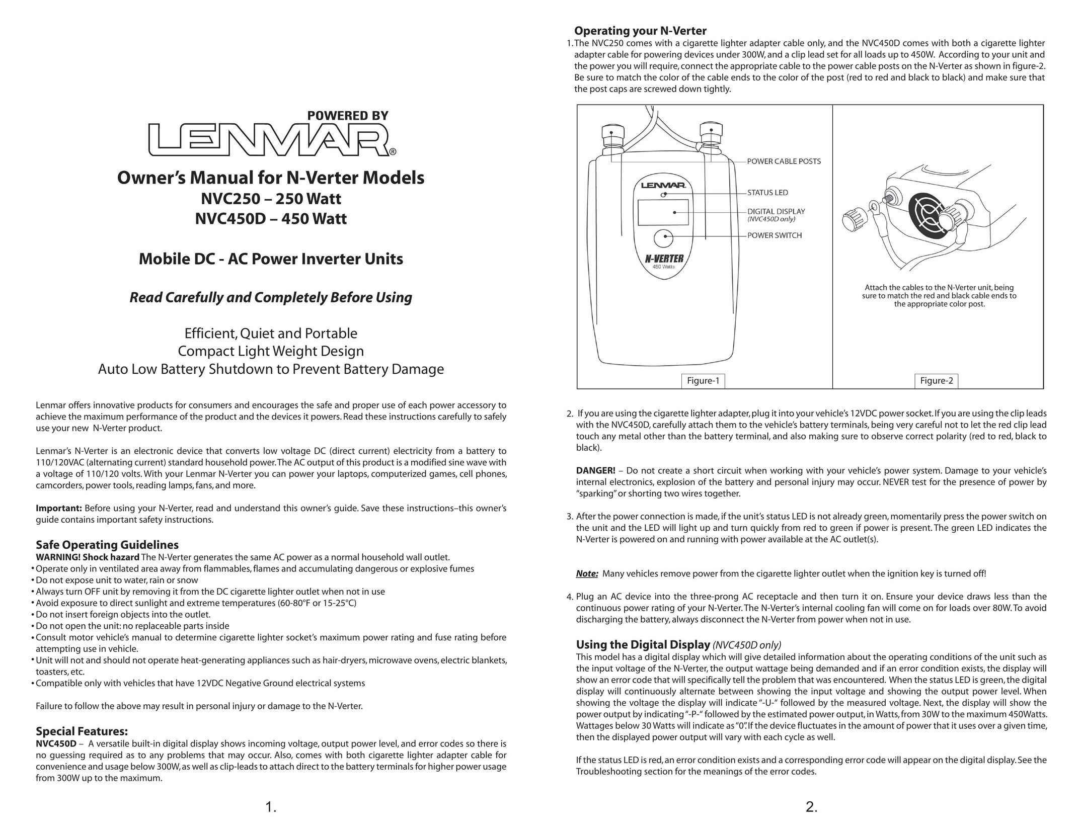 Lenmar Enterprises NVC250 Car Stereo System User Manual