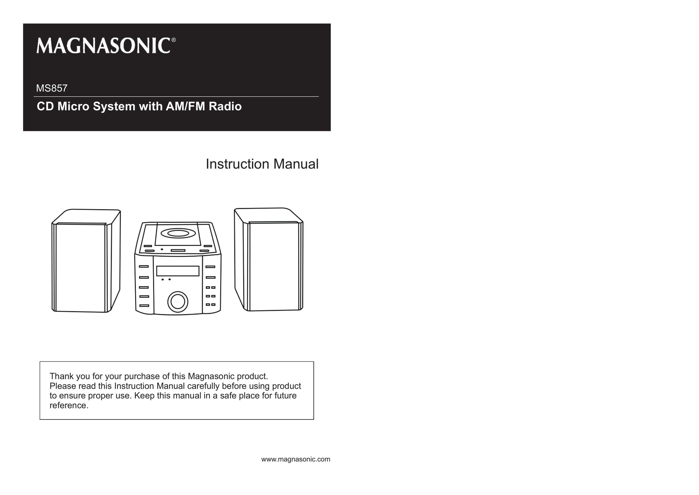 Magnasonic MS857 Car Stereo System User Manual
