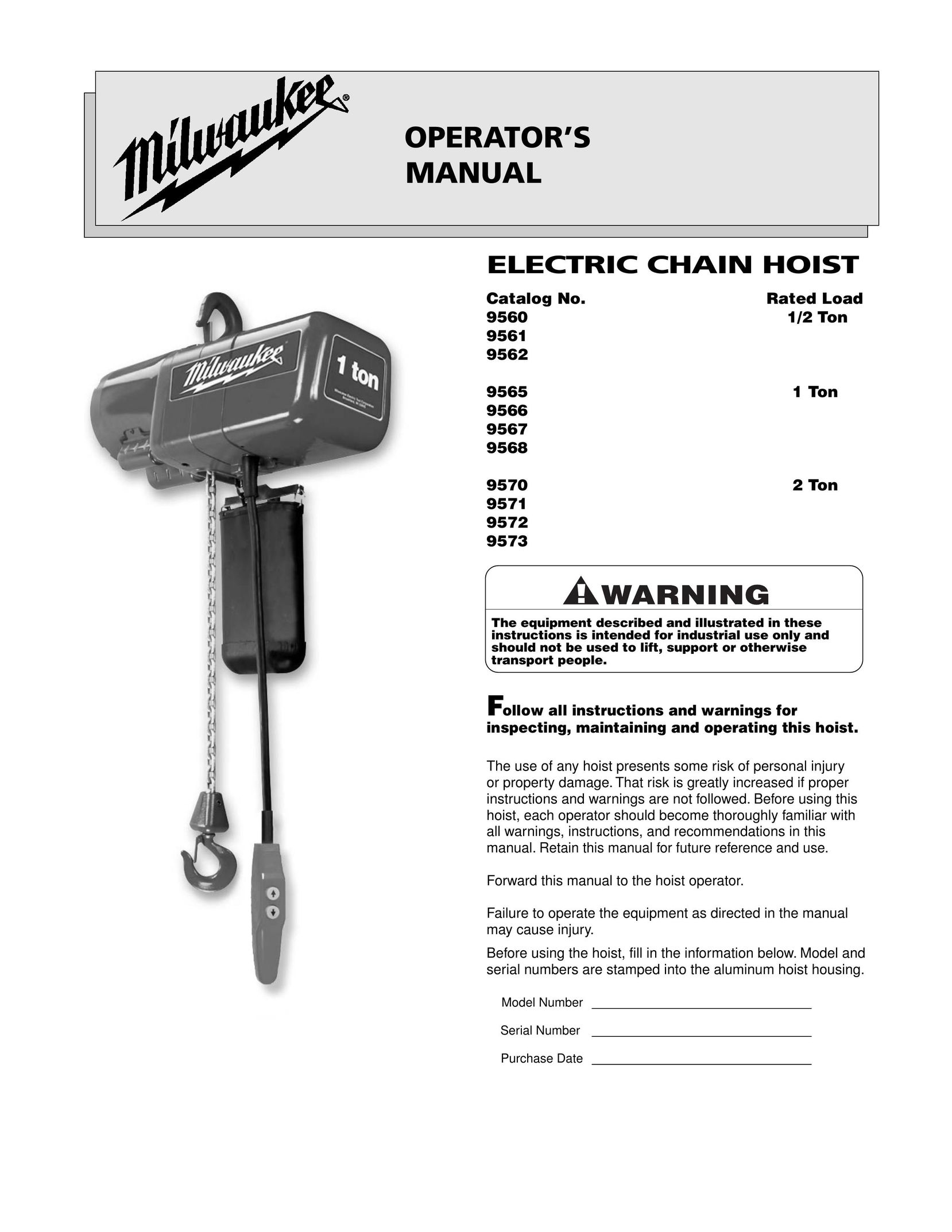 Milwaukee 9560 Car Stereo System User Manual