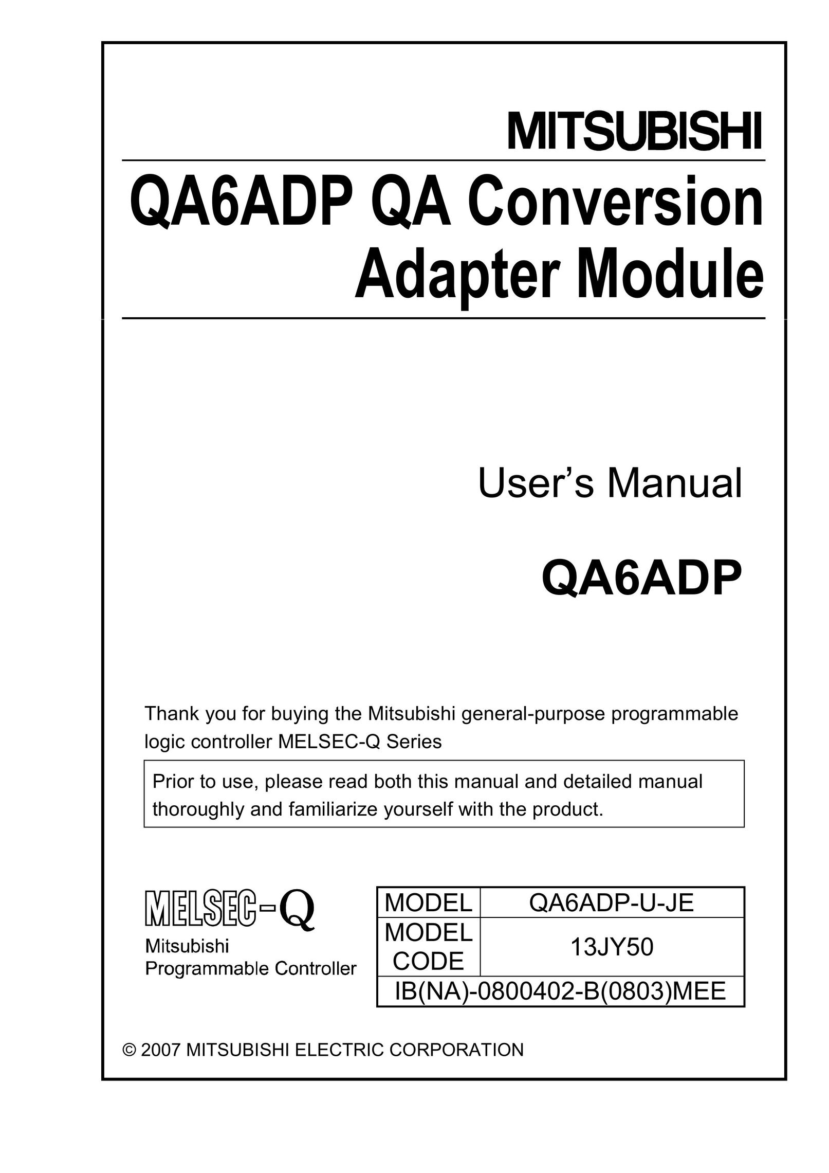 Mitsubishi Electronics QA6ADP Car Stereo System User Manual