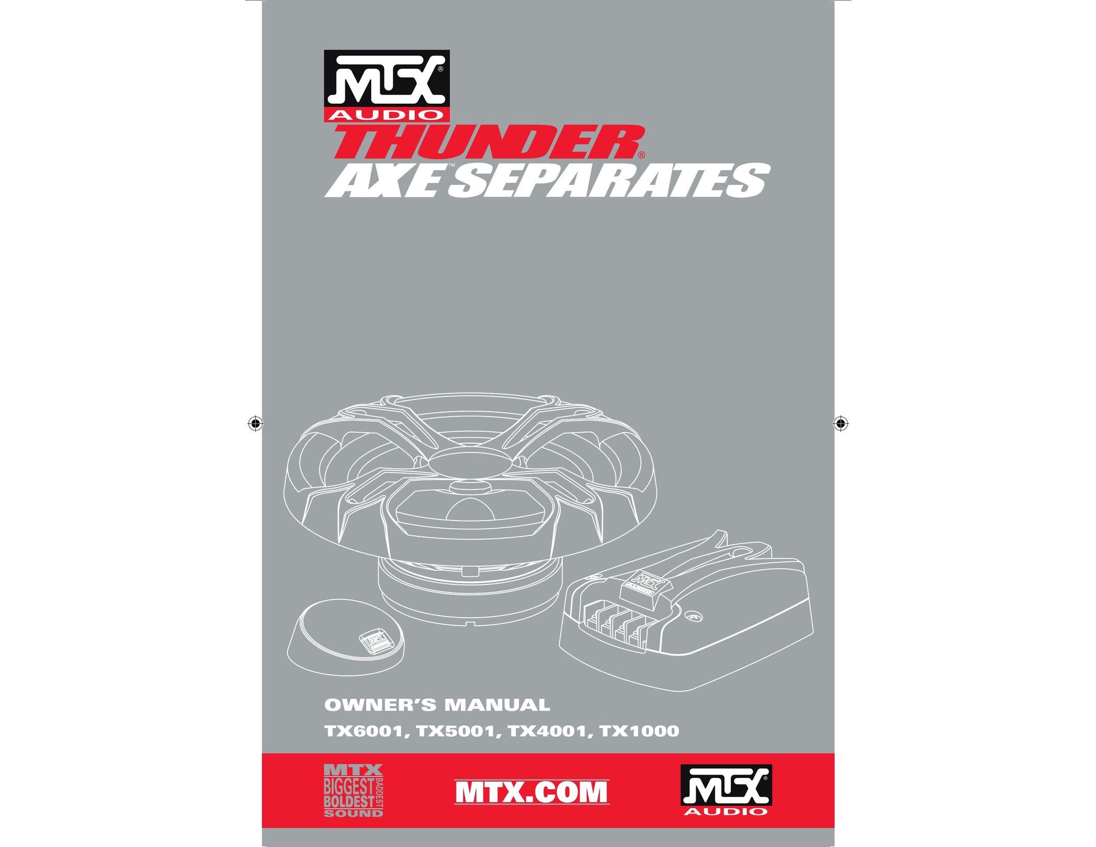 MTX Audio TX1000 Car Stereo System User Manual