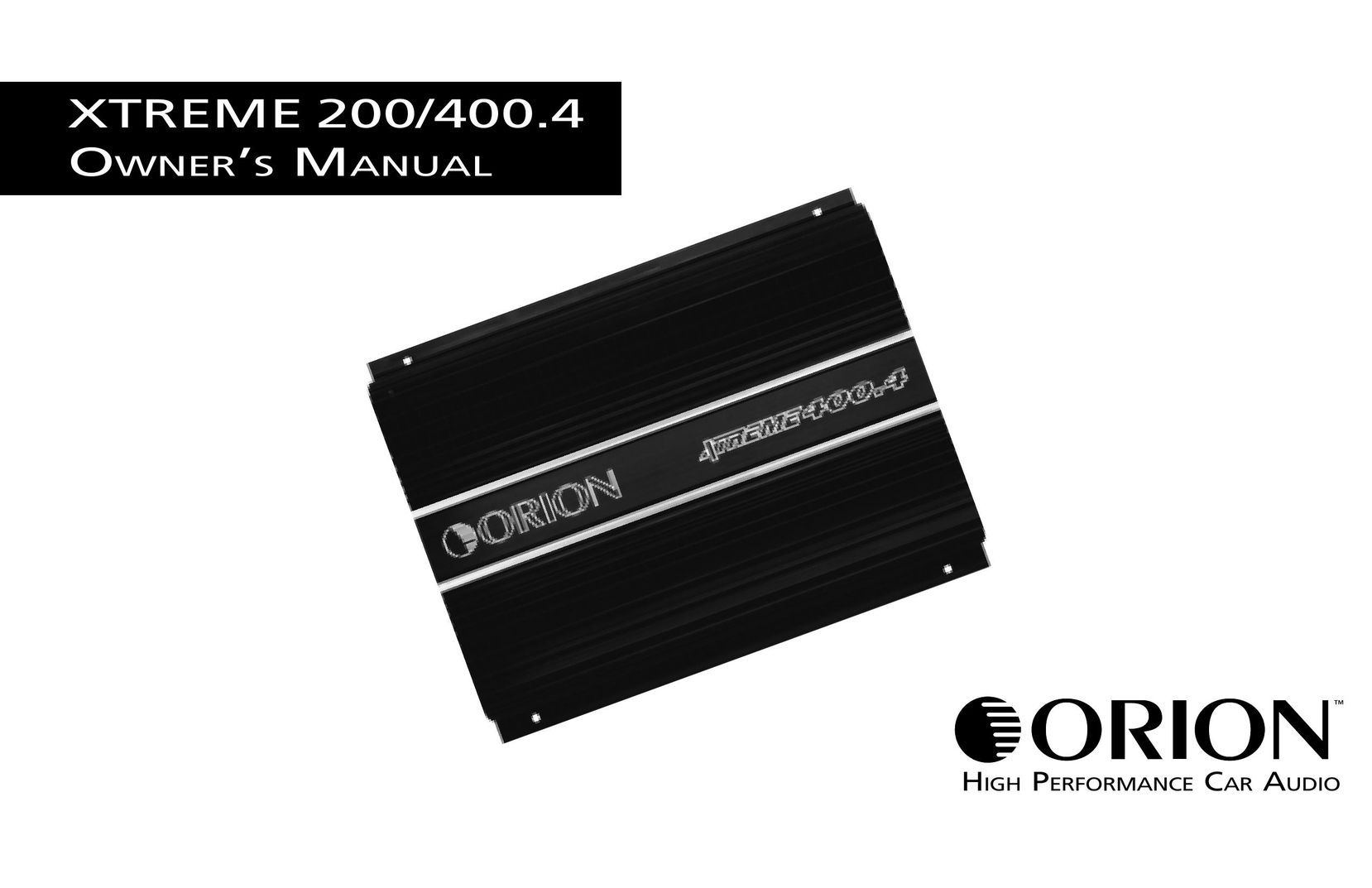 Orion Car Audio 200 Car Stereo System User Manual