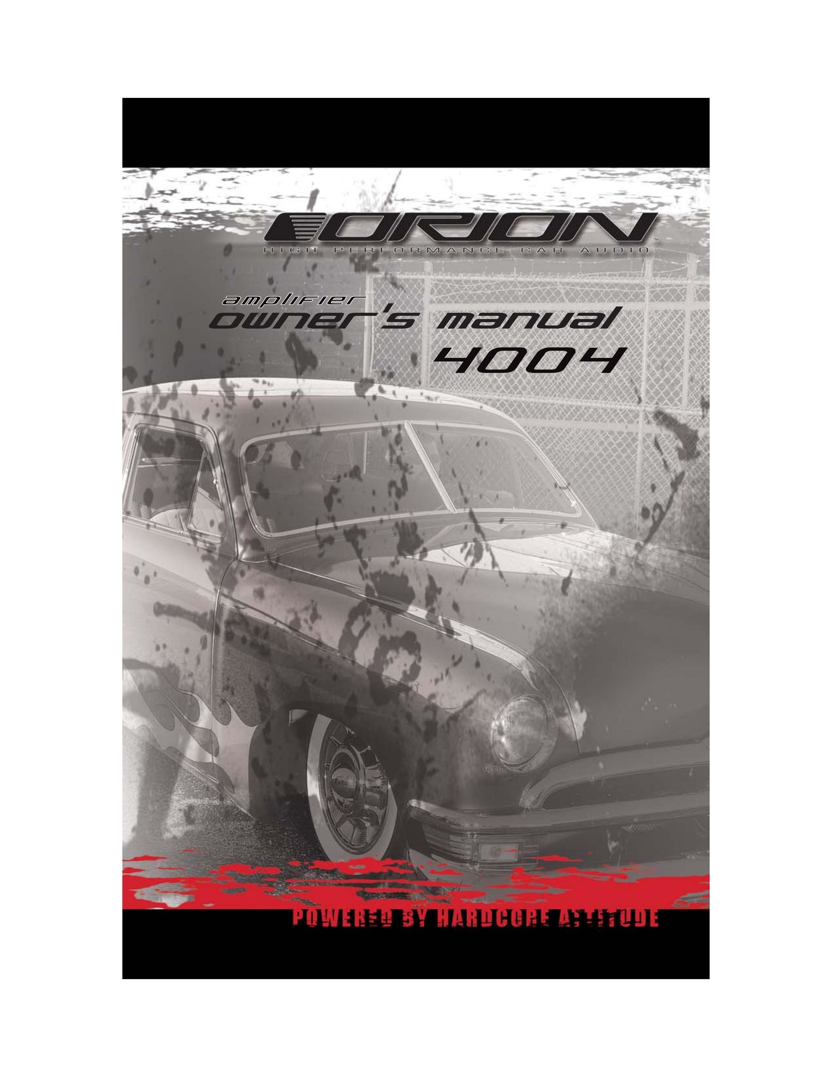 Orion Car Audio 4004 Stereo Amplifier User Manual