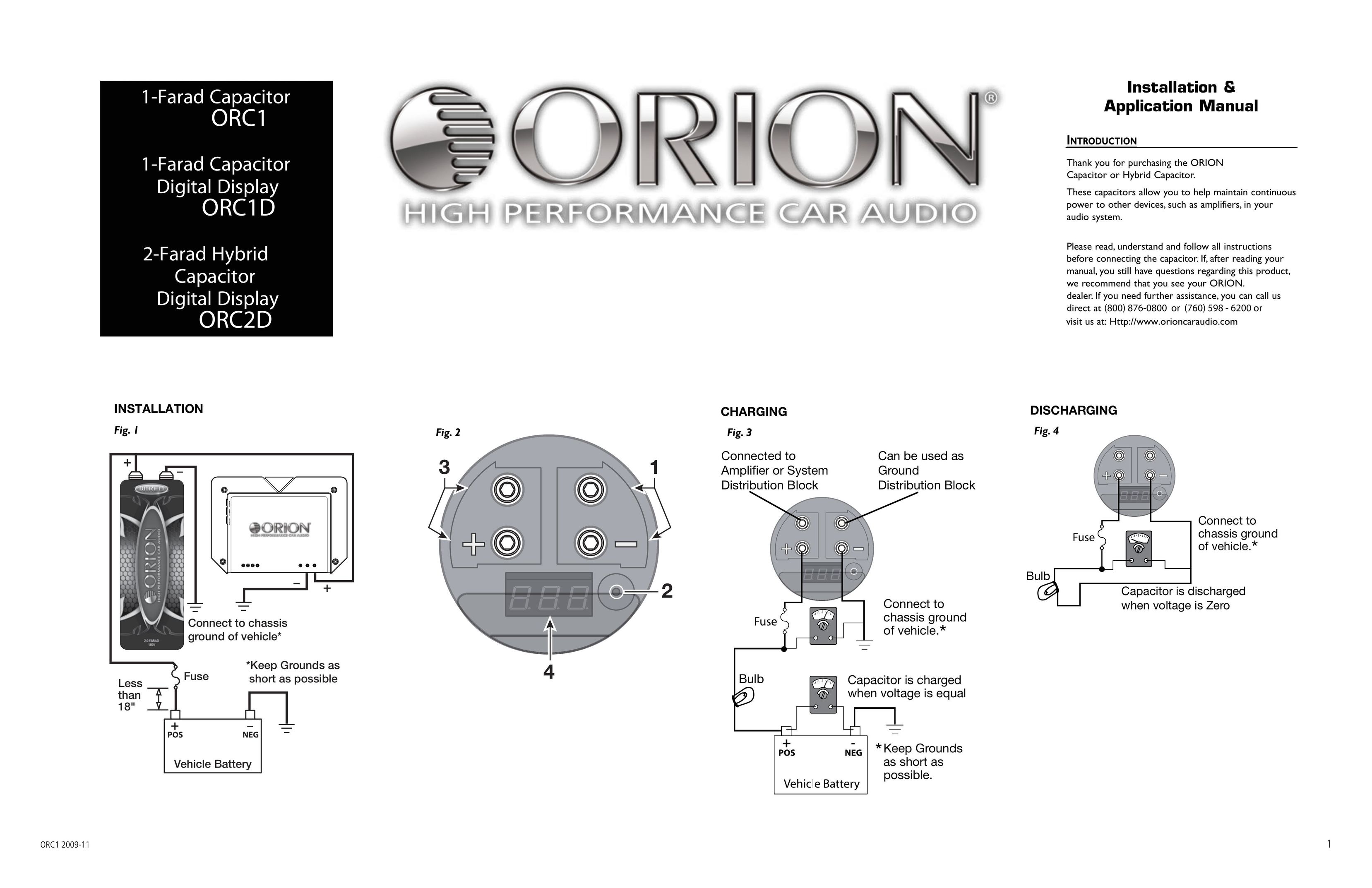 Orion Car Audio ORC1D Car Stereo System User Manual