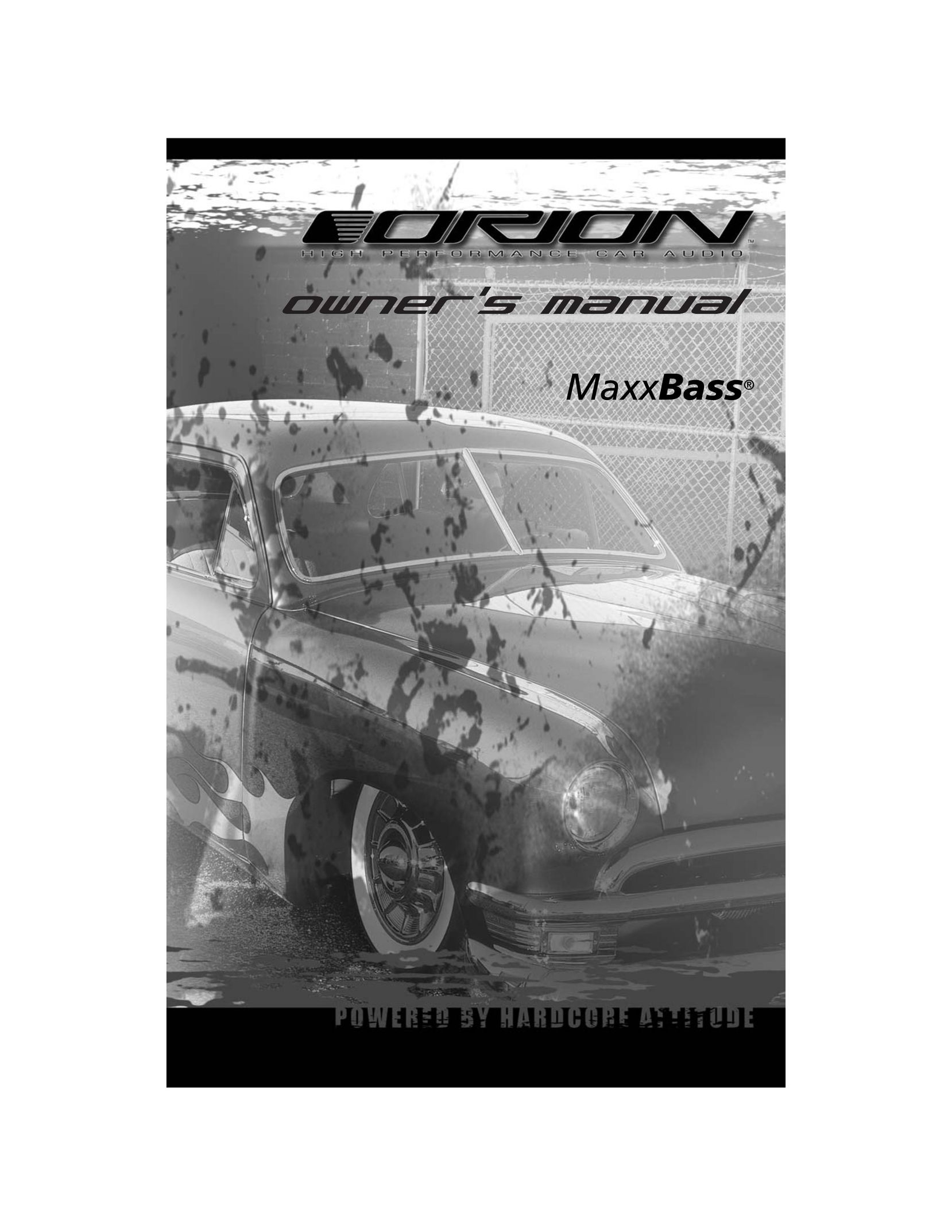 Orion Car Audio ORION MaxxBass Car Stereo System User Manual