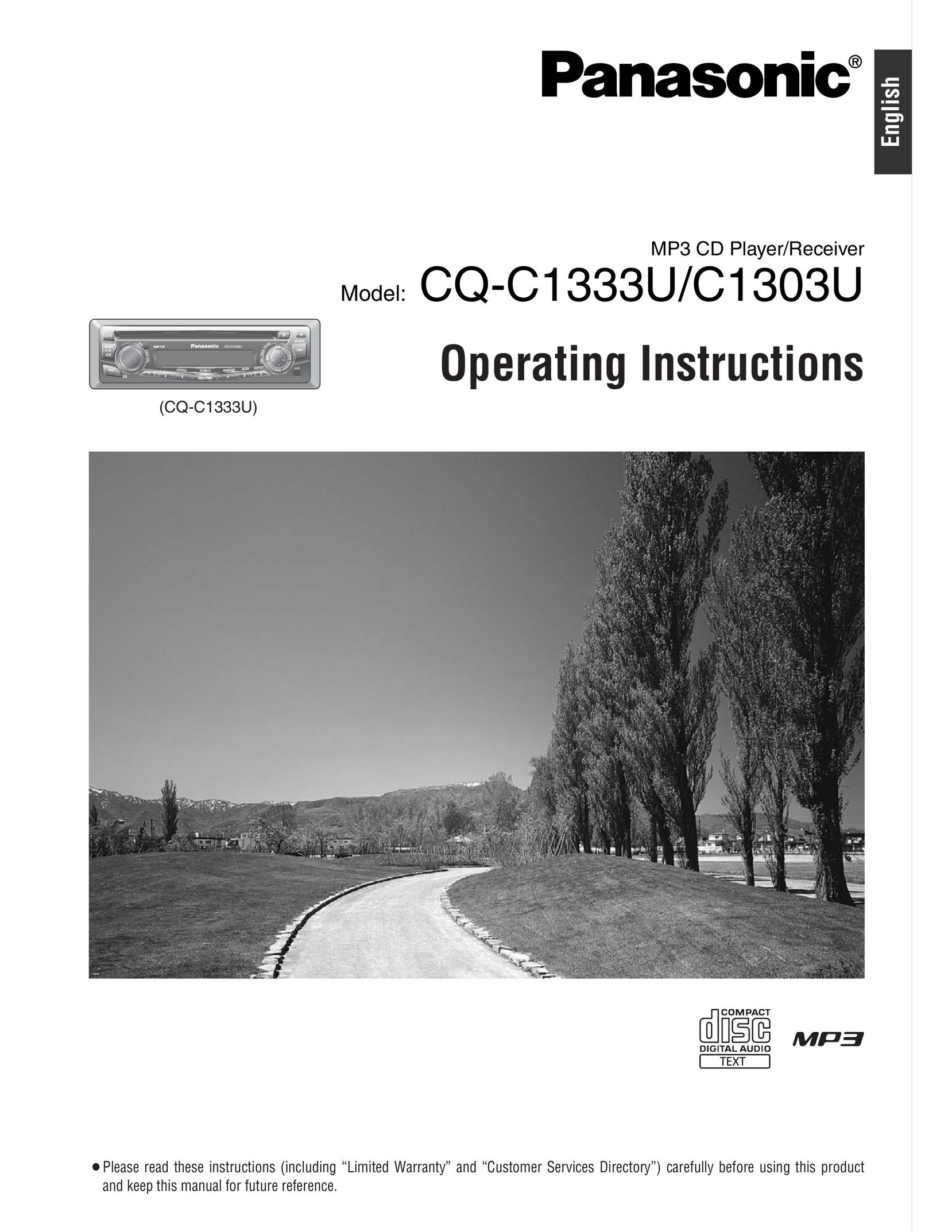 Panasonic C1303U Car Stereo System User Manual