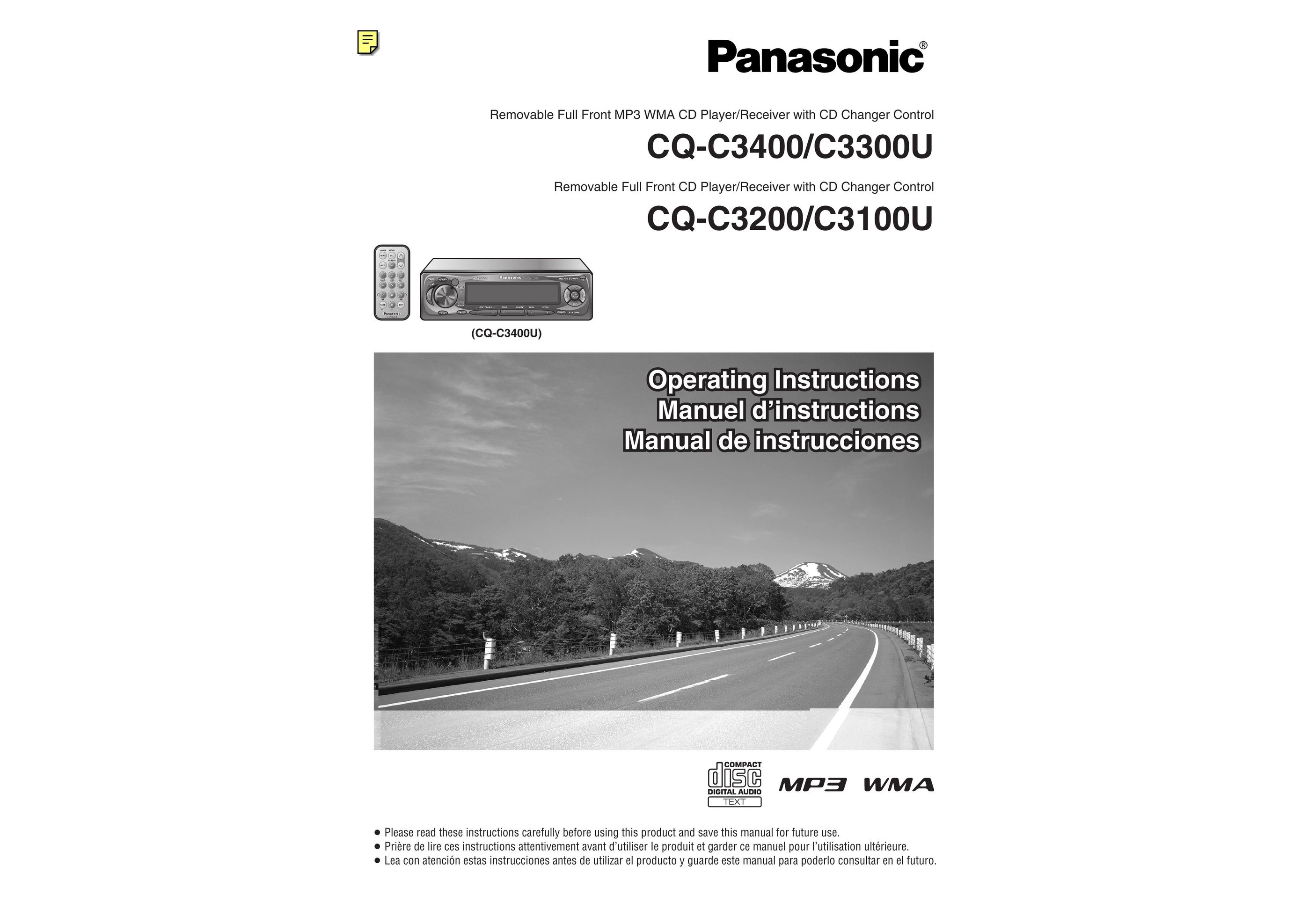 Panasonic C3300U Car Stereo System User Manual