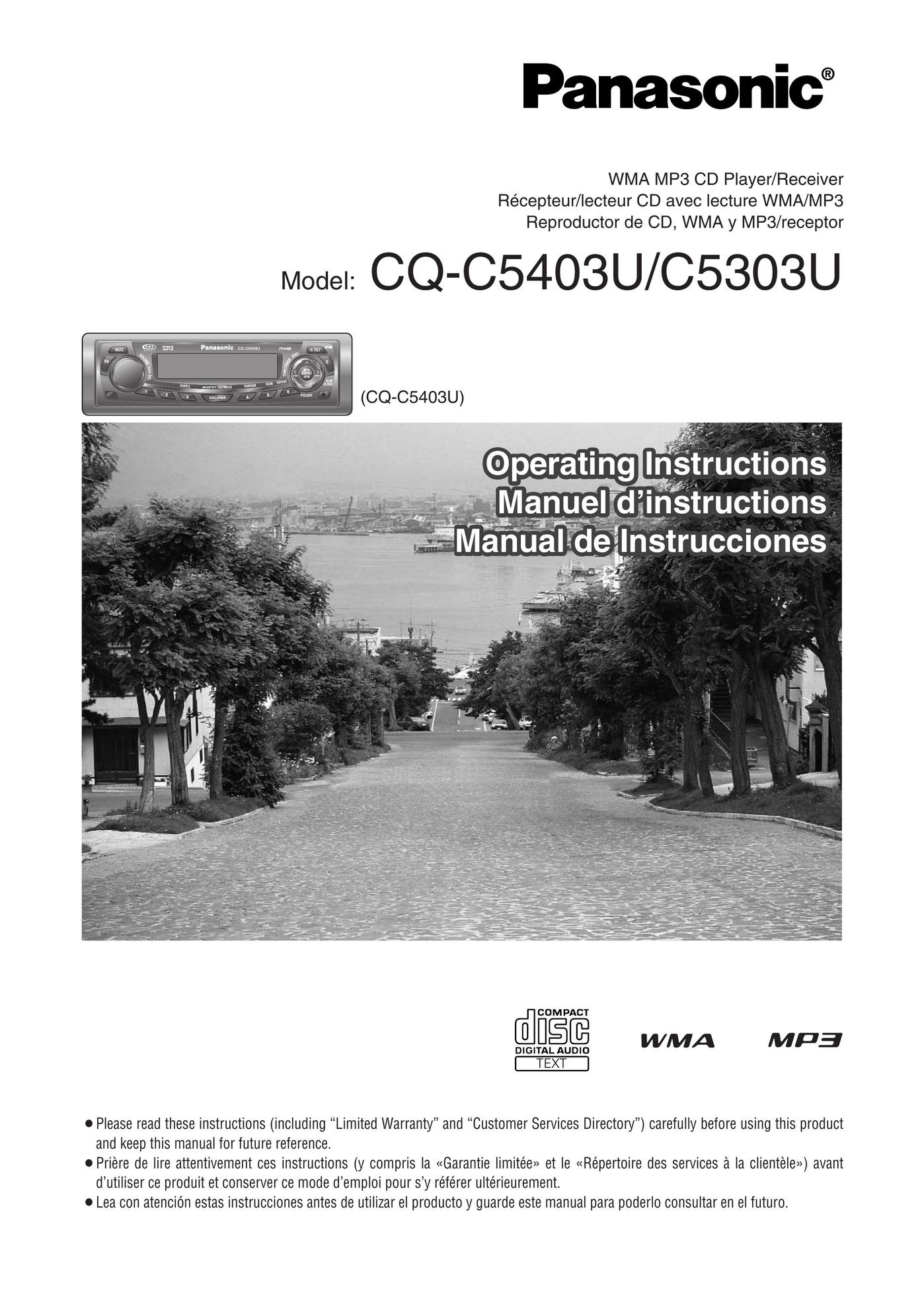 Panasonic C5303U Car Stereo System User Manual