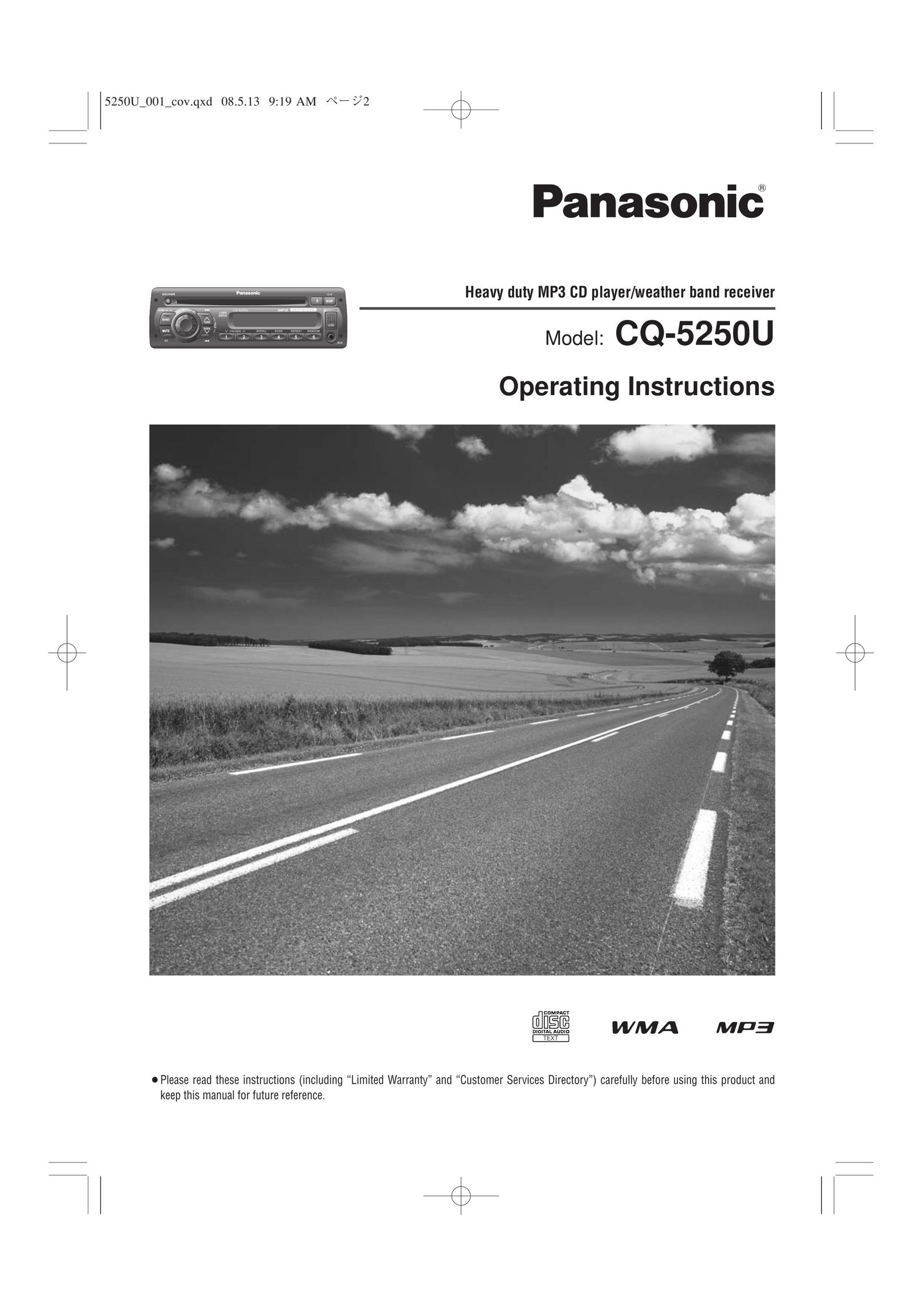 Panasonic CQ-5250U Car Stereo System User Manual