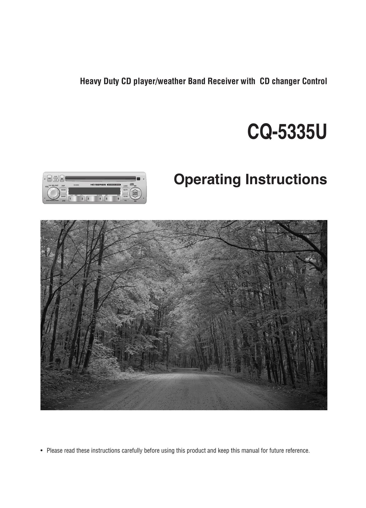 Panasonic CQ-5335U Car Stereo System User Manual