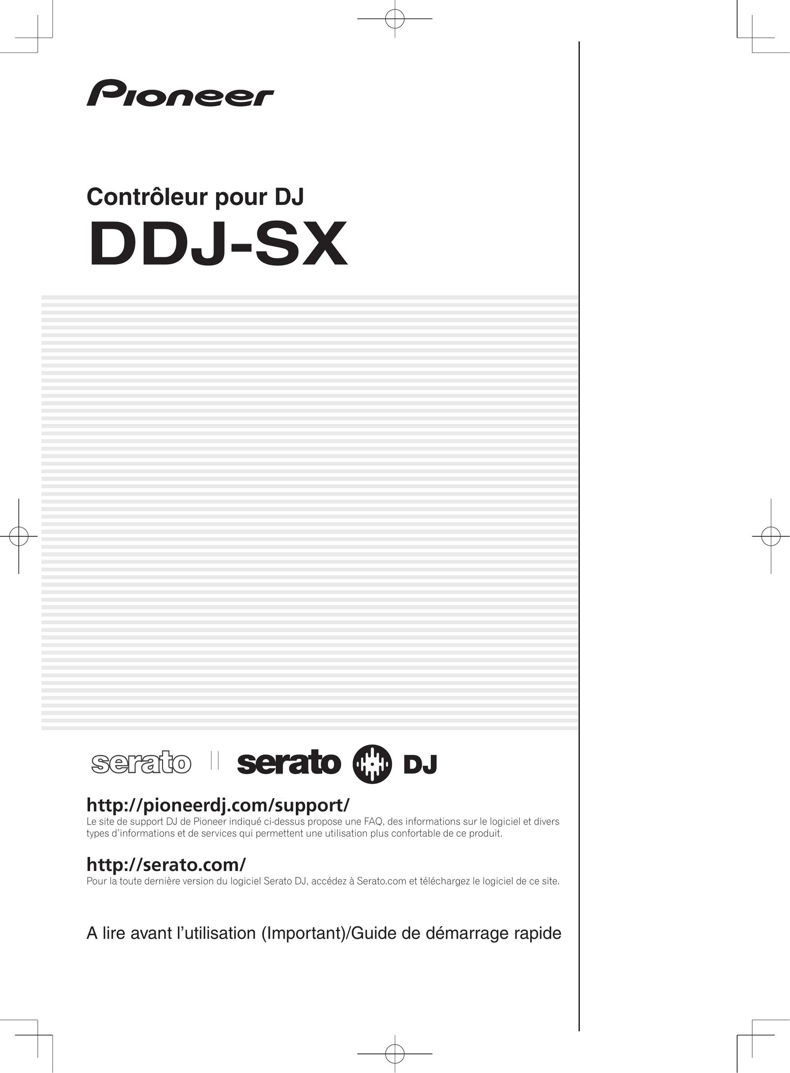 Pioneer DDJ-SX Car Stereo System User Manual