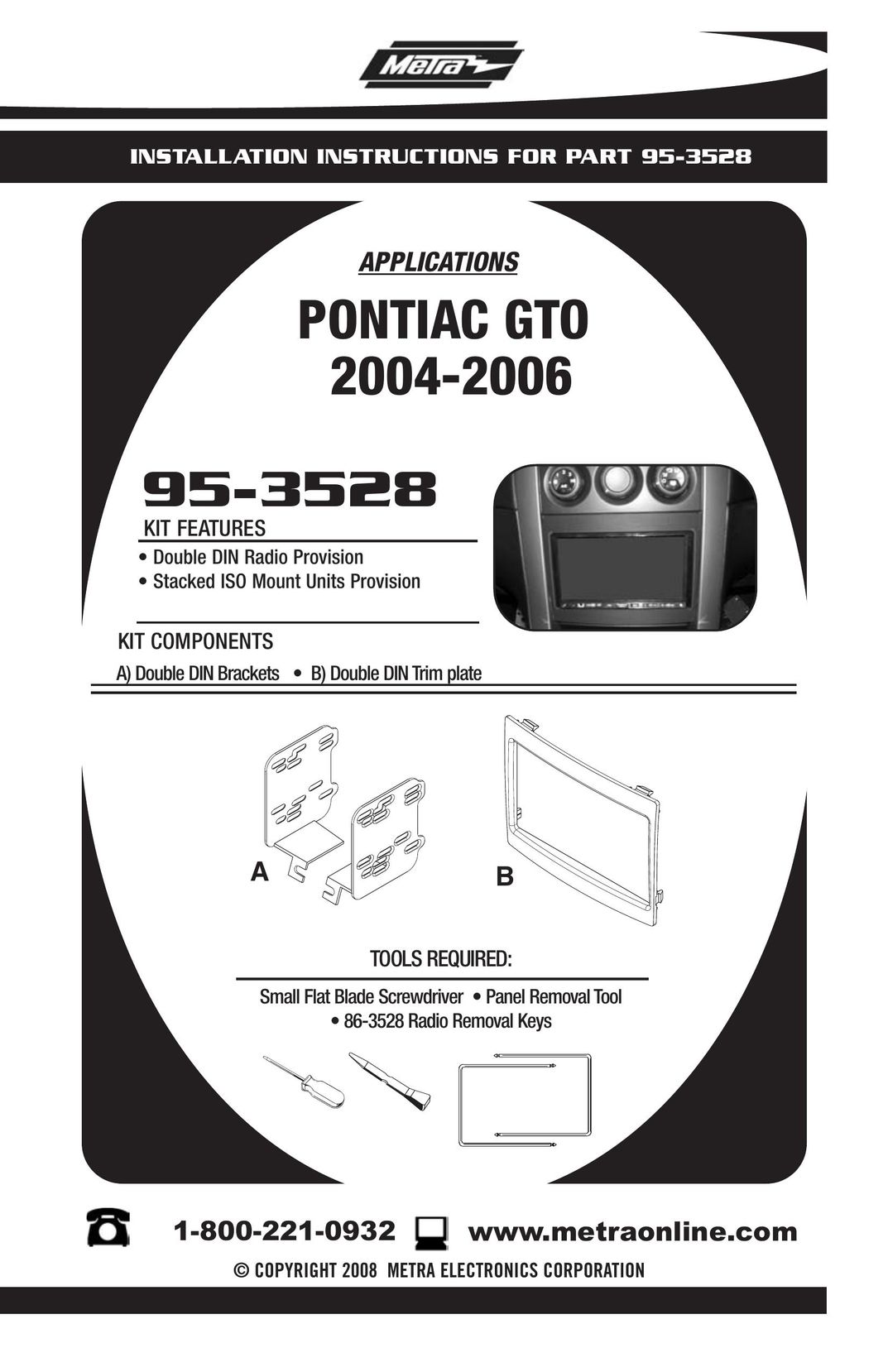 Pontiac 95-3528 Car Stereo System User Manual