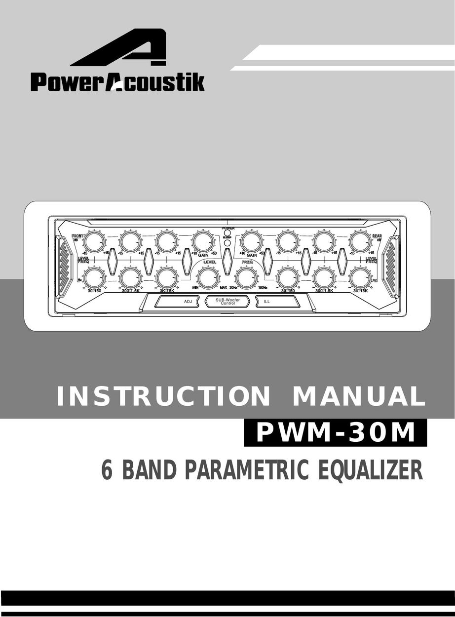 Power Acoustik PWM-30M Car Stereo System User Manual