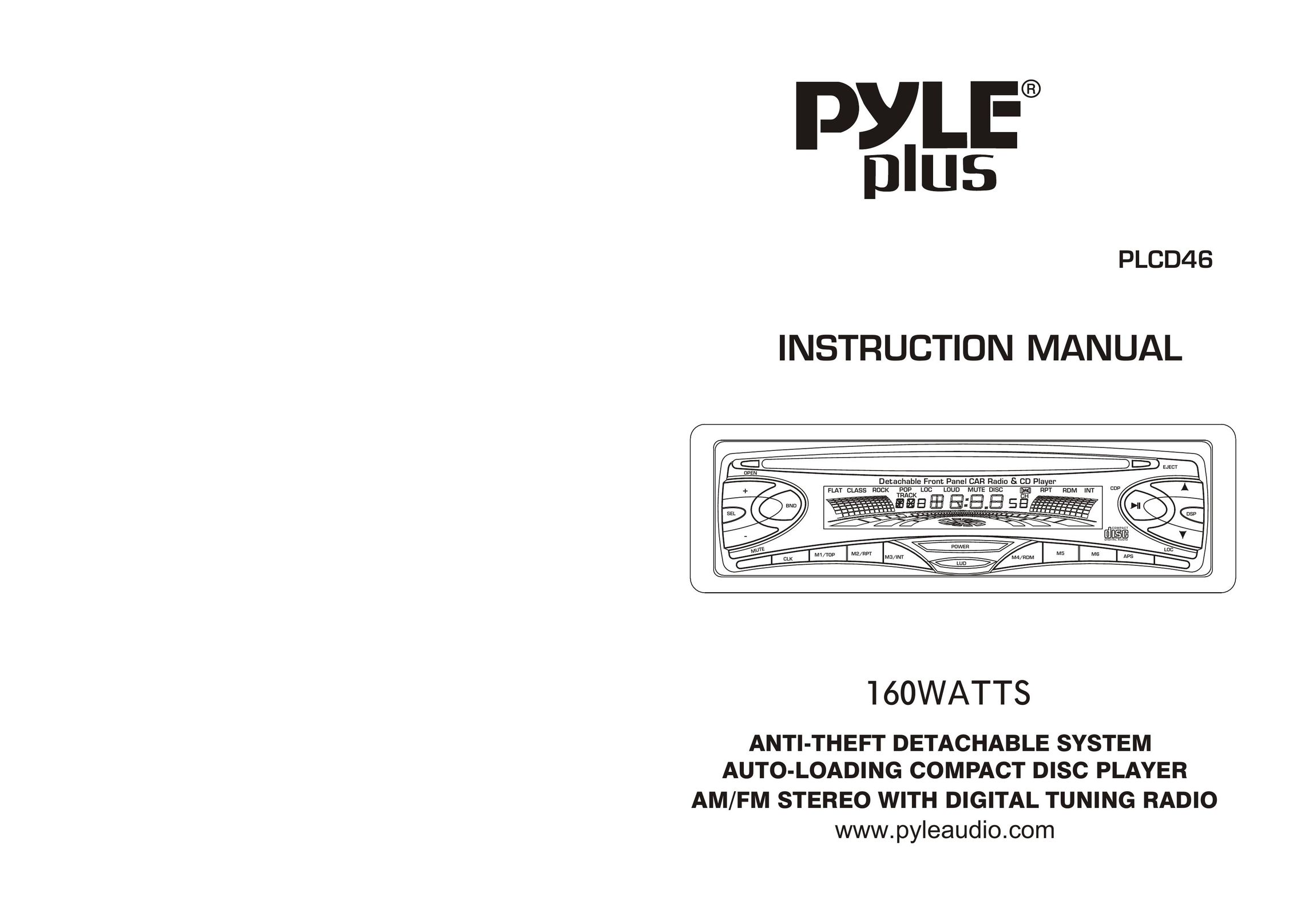 PYLE Audio plcd46 Car Stereo System User Manual