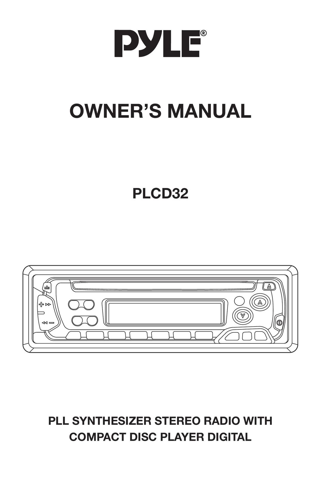 Radio Shack PLCD32 Car Stereo System User Manual