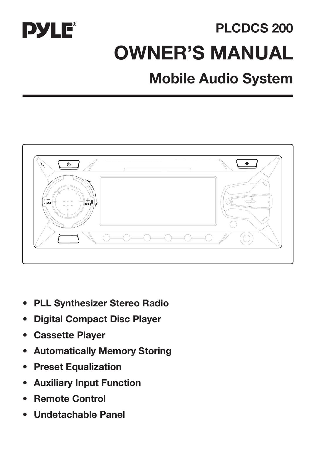 Radio Shack PLCDCS 200 Car Stereo System User Manual